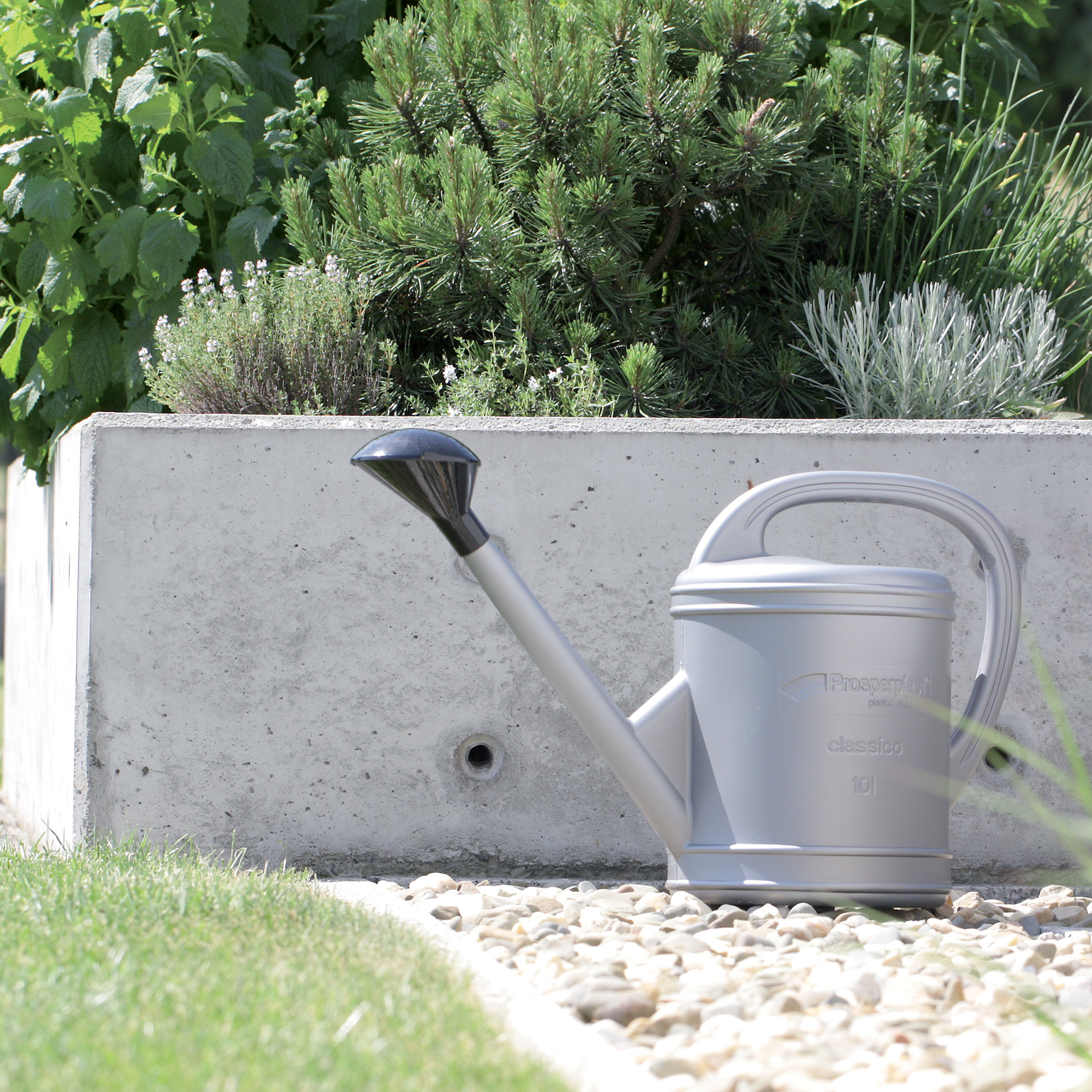 Gießkanne Classico 10L silber PROSPERPLAST
