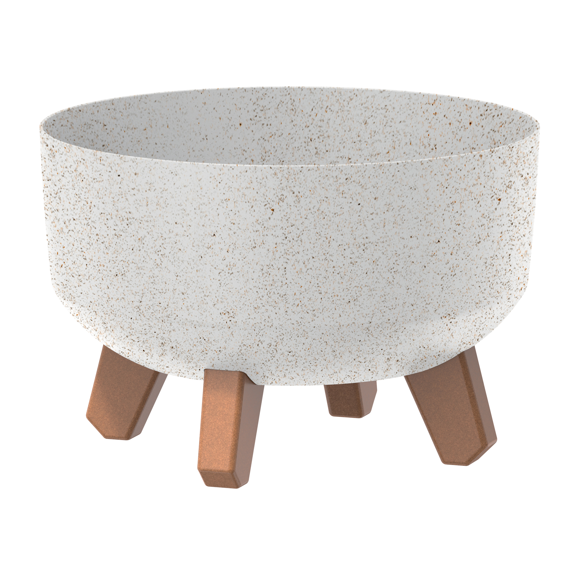 Pflanzkübel rund Gracia Low Eco 24 cm weiß PROSPERPLAST