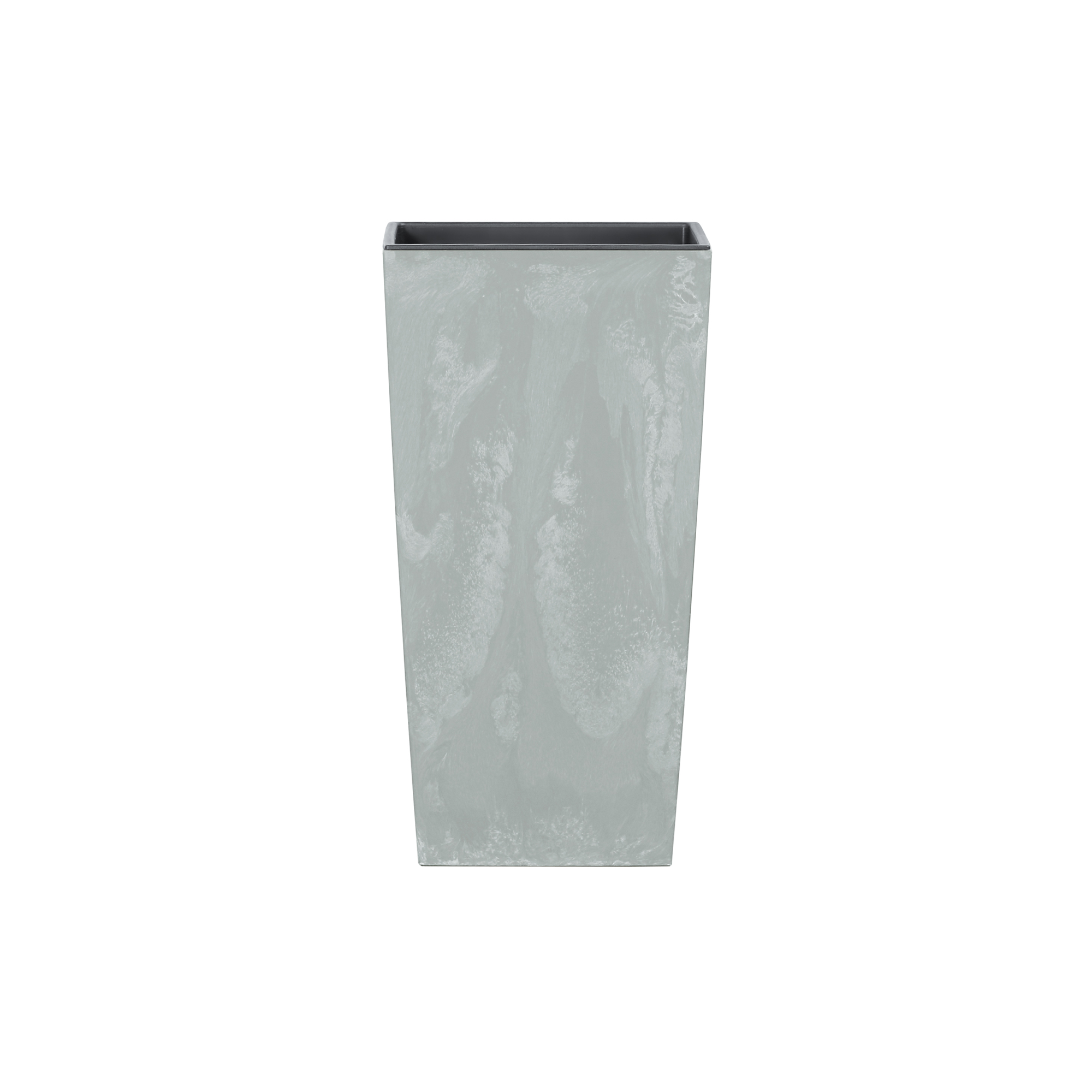 Pflanzkübel mit Einsatz Urbi Square Beton Effect 12,6  x 12,6 x 20 cm Grau PROSPERPLAST