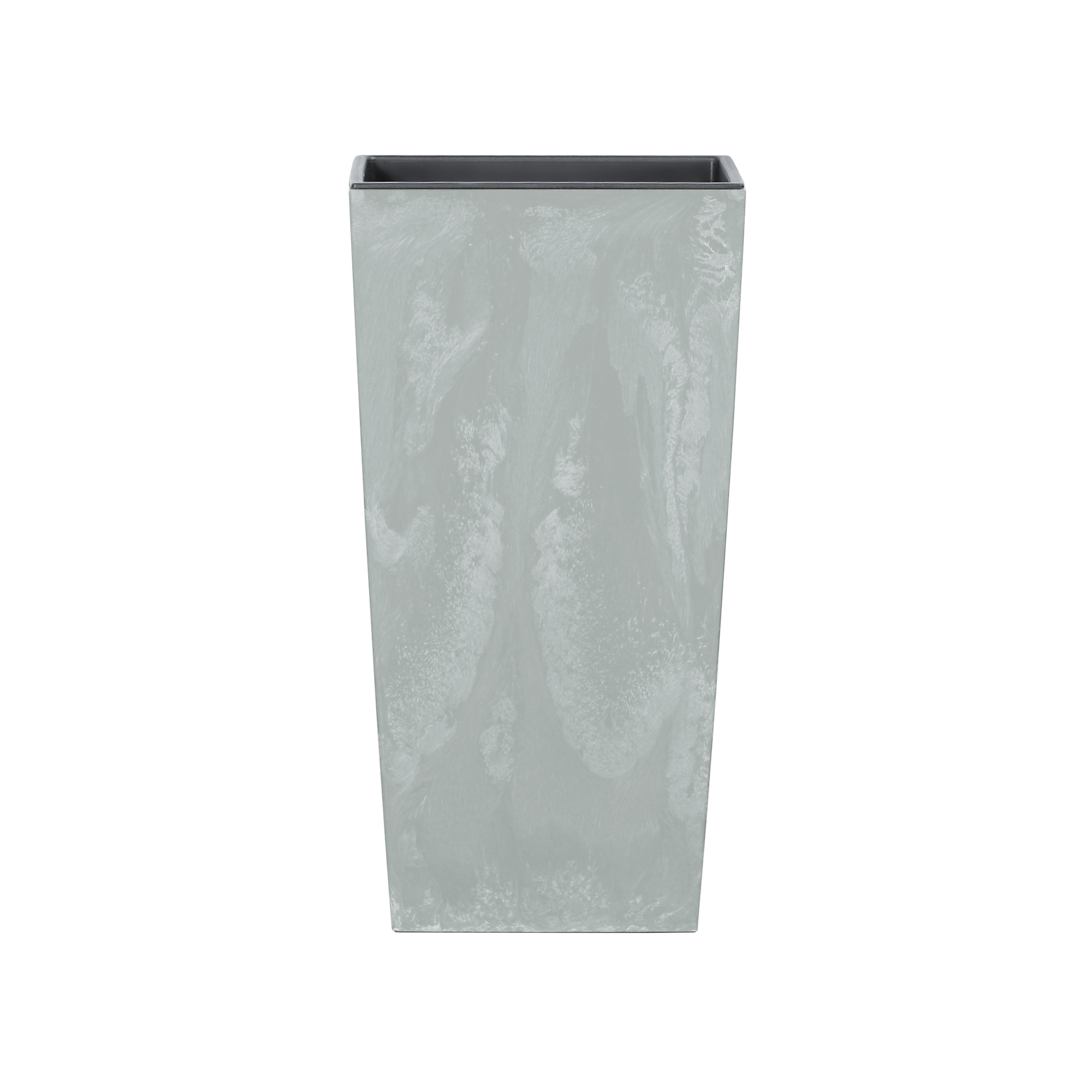 Pflanzkübel mit Einsatz Urbi Square Beton Effect 19,5 x 19,5 x 37,5 cm Grau PROSPERPLAST