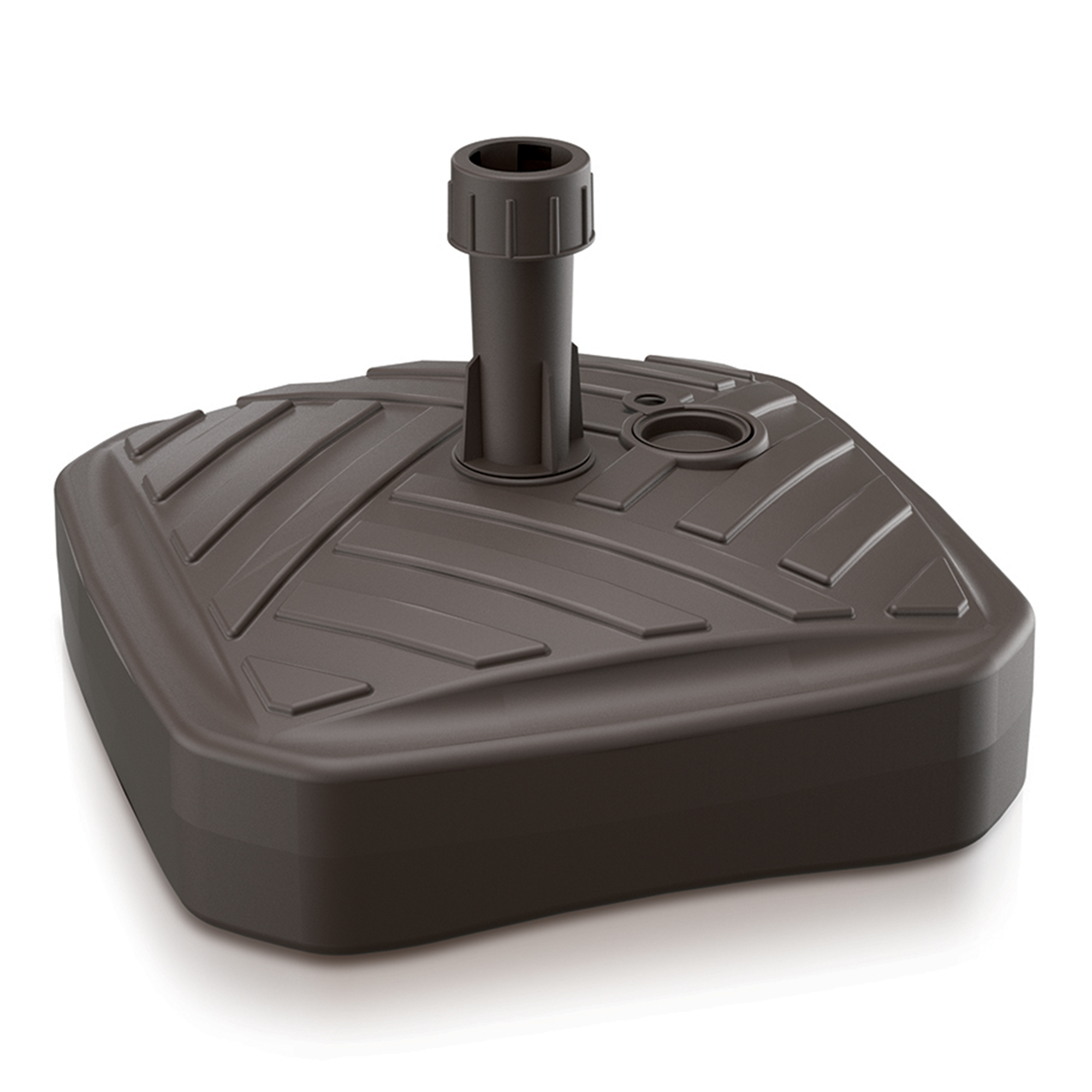 Hnědý plastový podstavec na slunečník 39 x 39 cm PROSPERPLAST