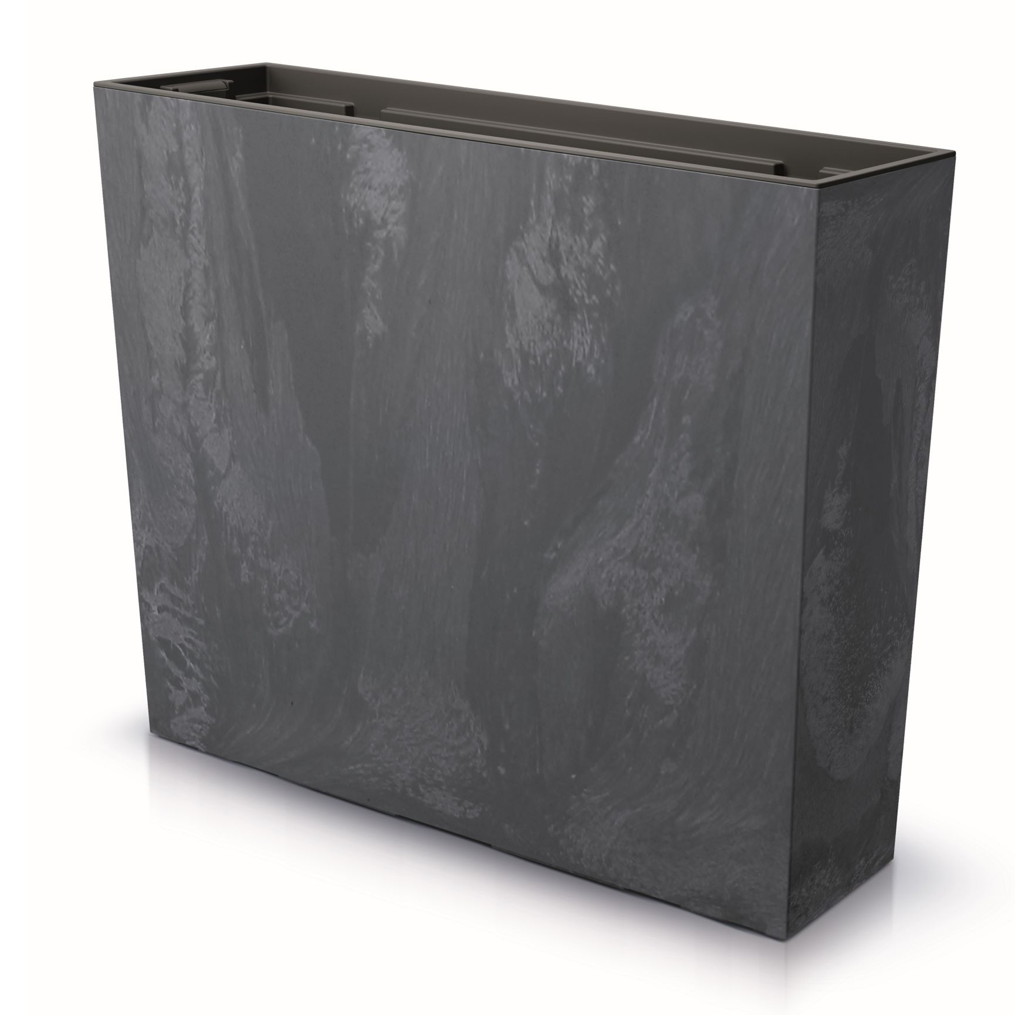 Plastový zahradní květináč s vložkou Urbi Beton Effect Antracit 77 x 23,5 x 68,5 cm PROSPERPLAST