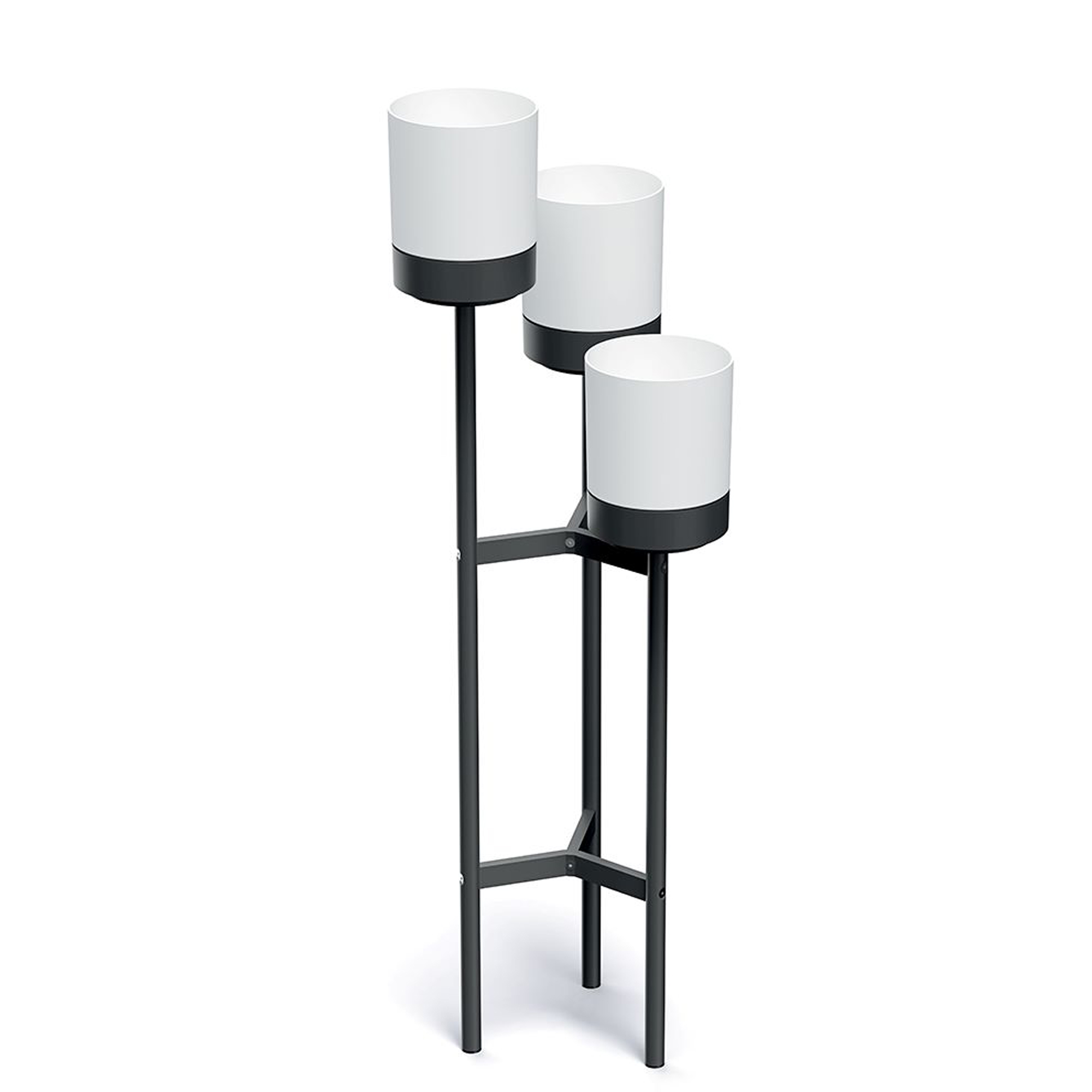 Stojan s 3 bílými květináči Bloomie Stand PROSPERPLAST