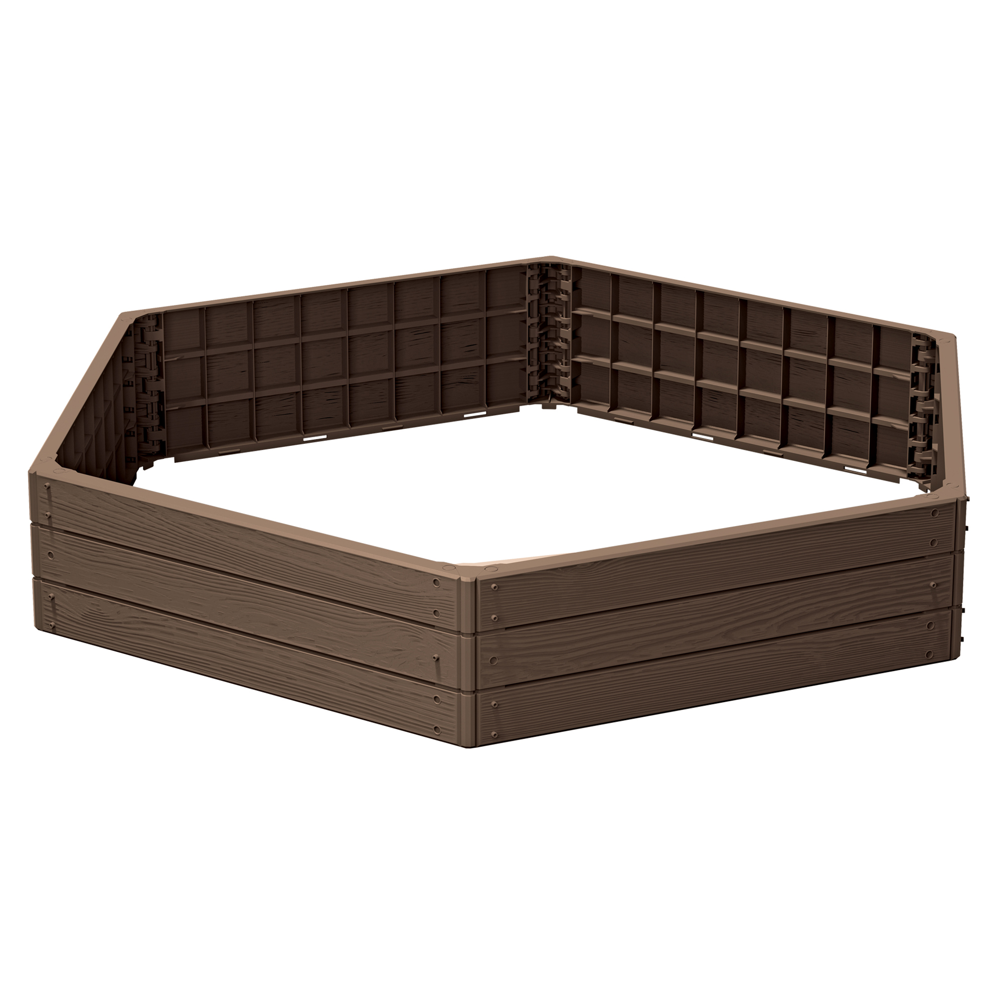 Zahradní palisáda Base Woody Brick 149 x 129 x 25 cm PROSPERPLAST
