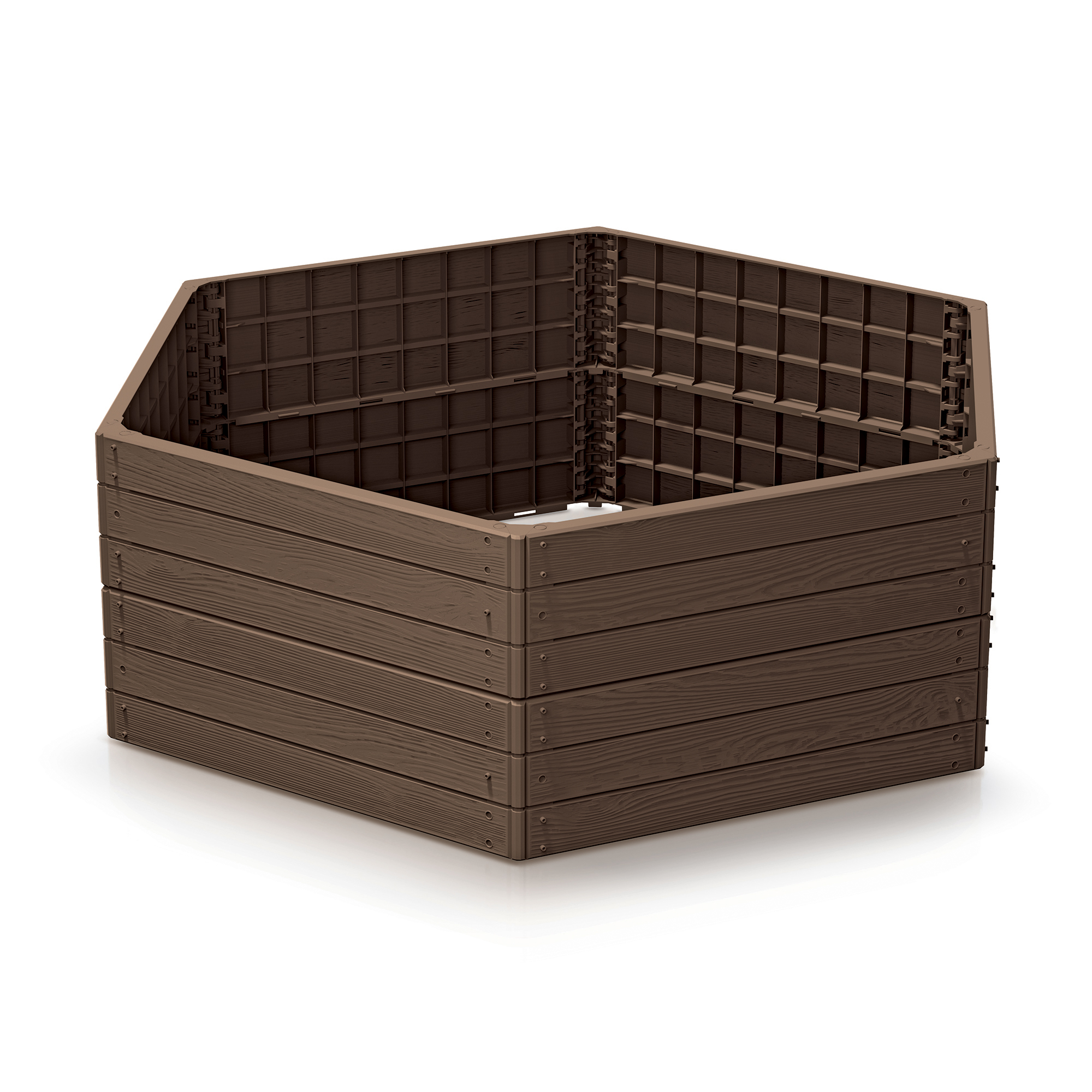 Zahradní palisáda Base Woody Brick 149 x 129 x 25 cm PROSPERPLAST