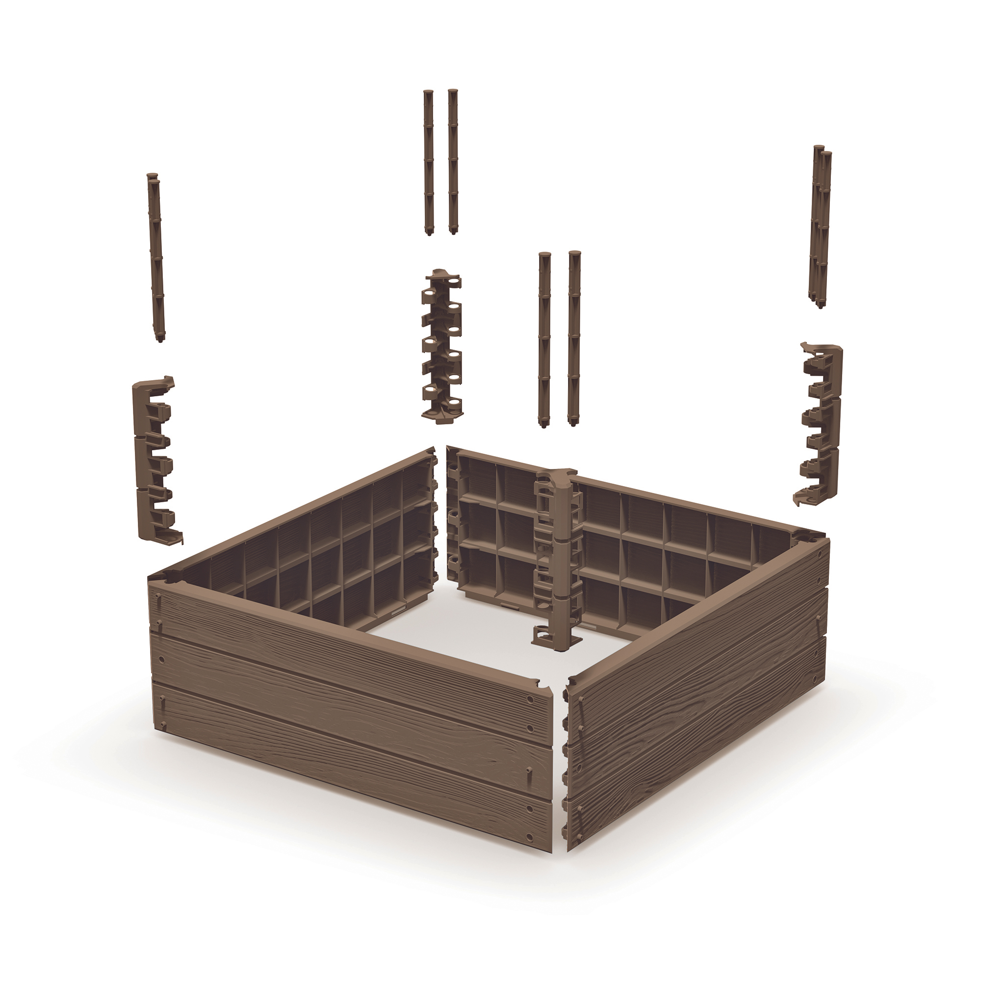 Zahradní palisáda Base Woody Brick 75,6 x 75,6 cm PROSPERPLAST