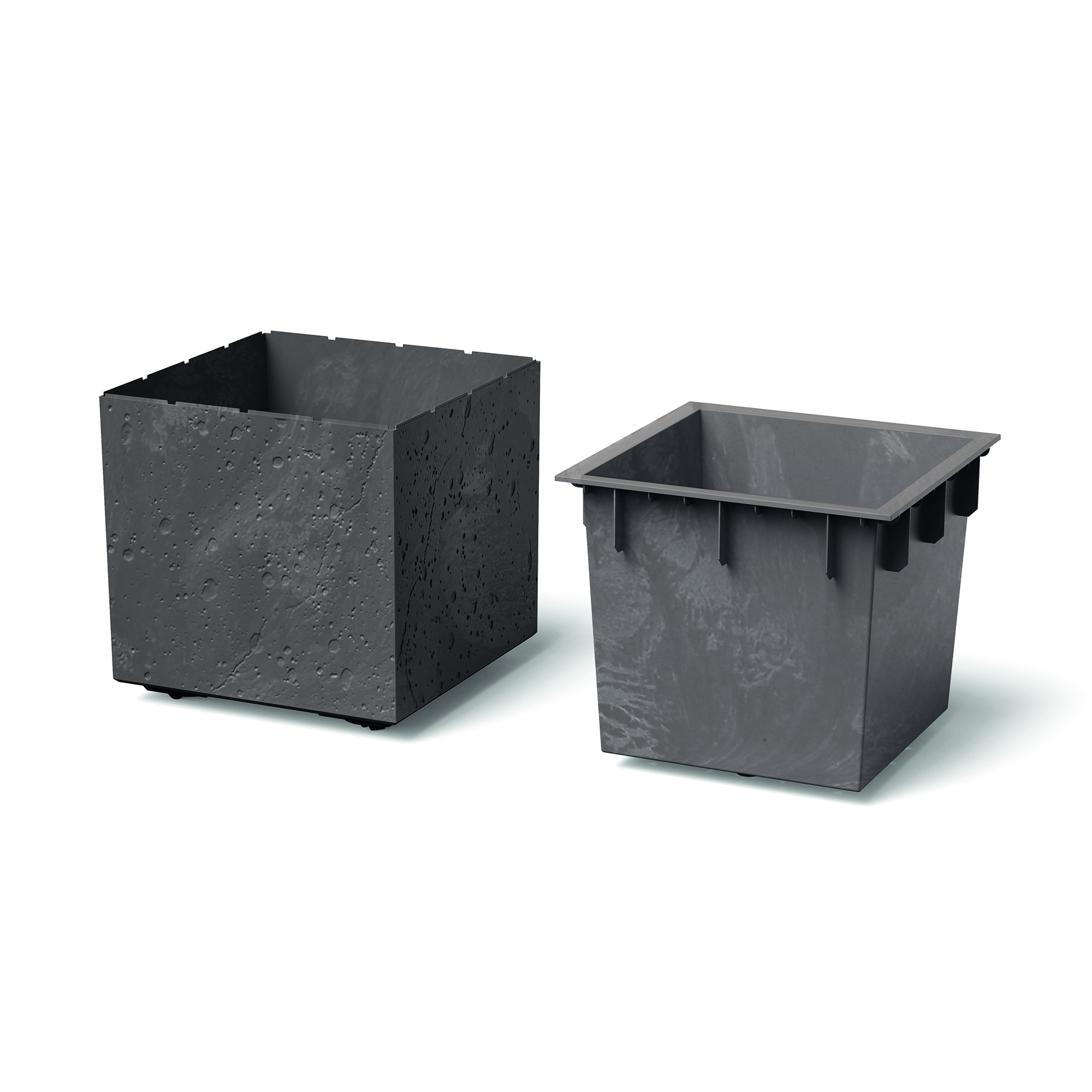 Kruka Sierra Square Beton Effect marengo PROSPERPLAST  