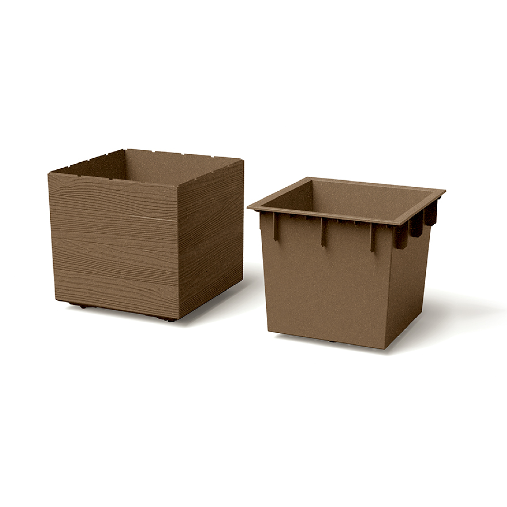 Pflanzkübel Case ECO Wood 28,8 x 28,8 x 29 naturo PROSPERPLAST