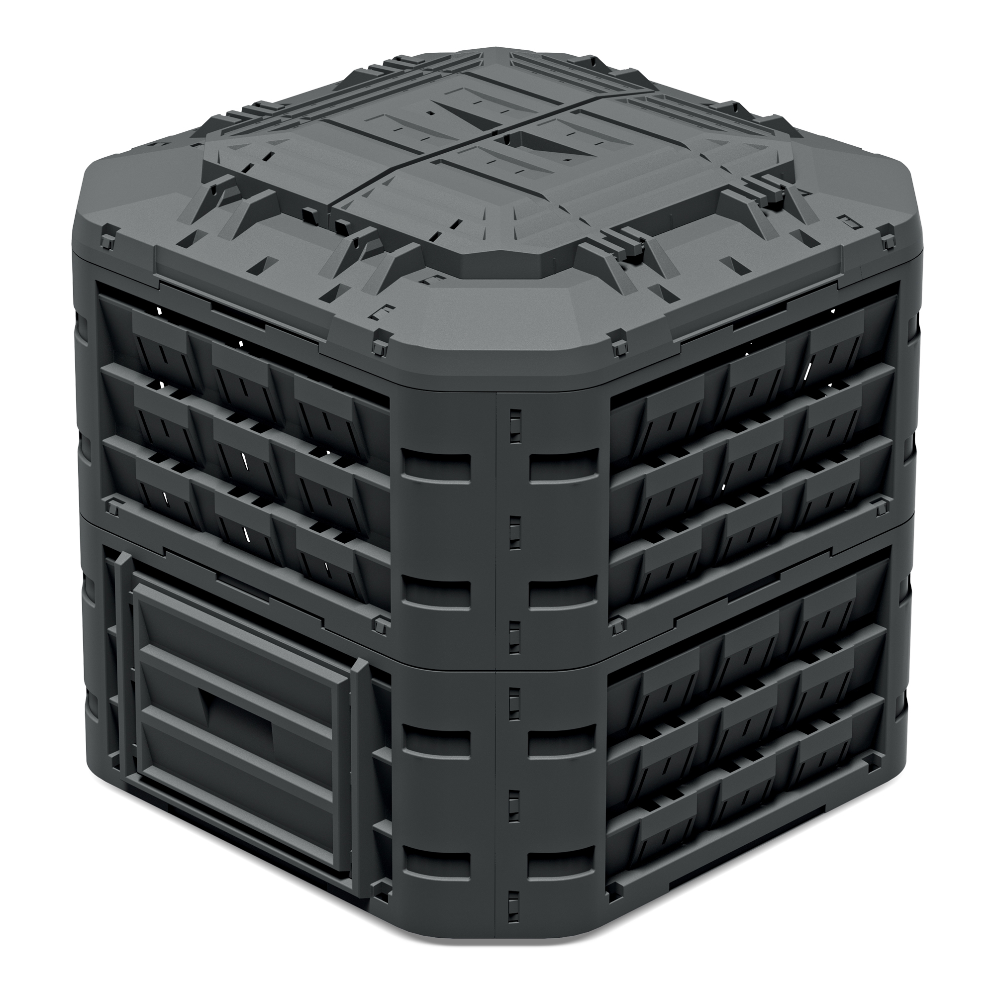 Čierny plastový kompostér Compogreen Vario 650 l PROSPERPLAST