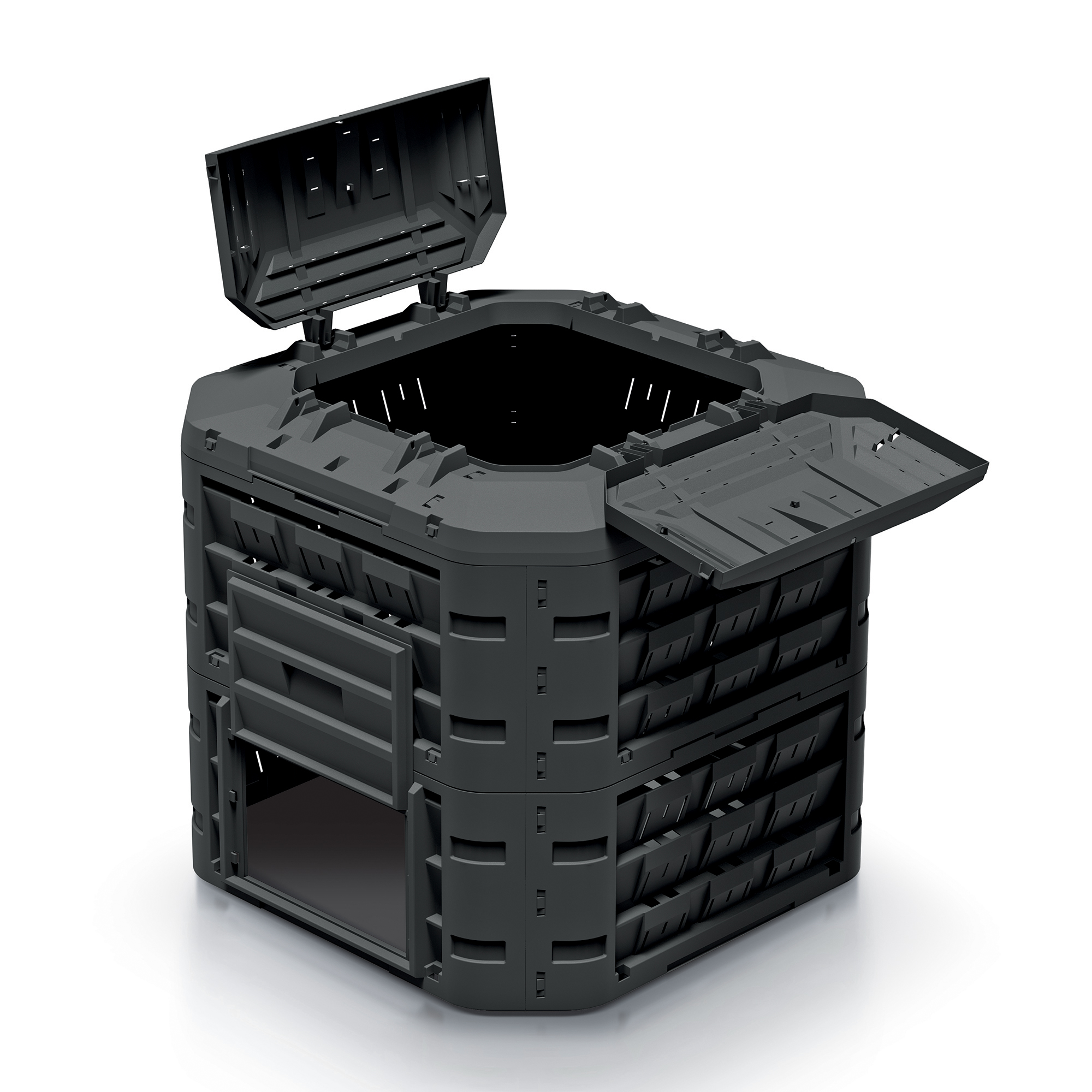 Černý plastový kompostér Compogreen Vario 650 l PROSPERPLAST
