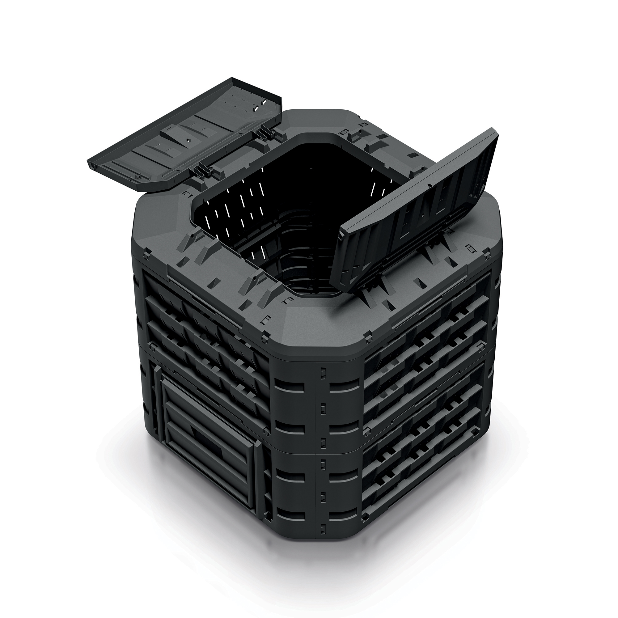 Černý plastový kompostér Compogreen Vario 650 l PROSPERPLAST