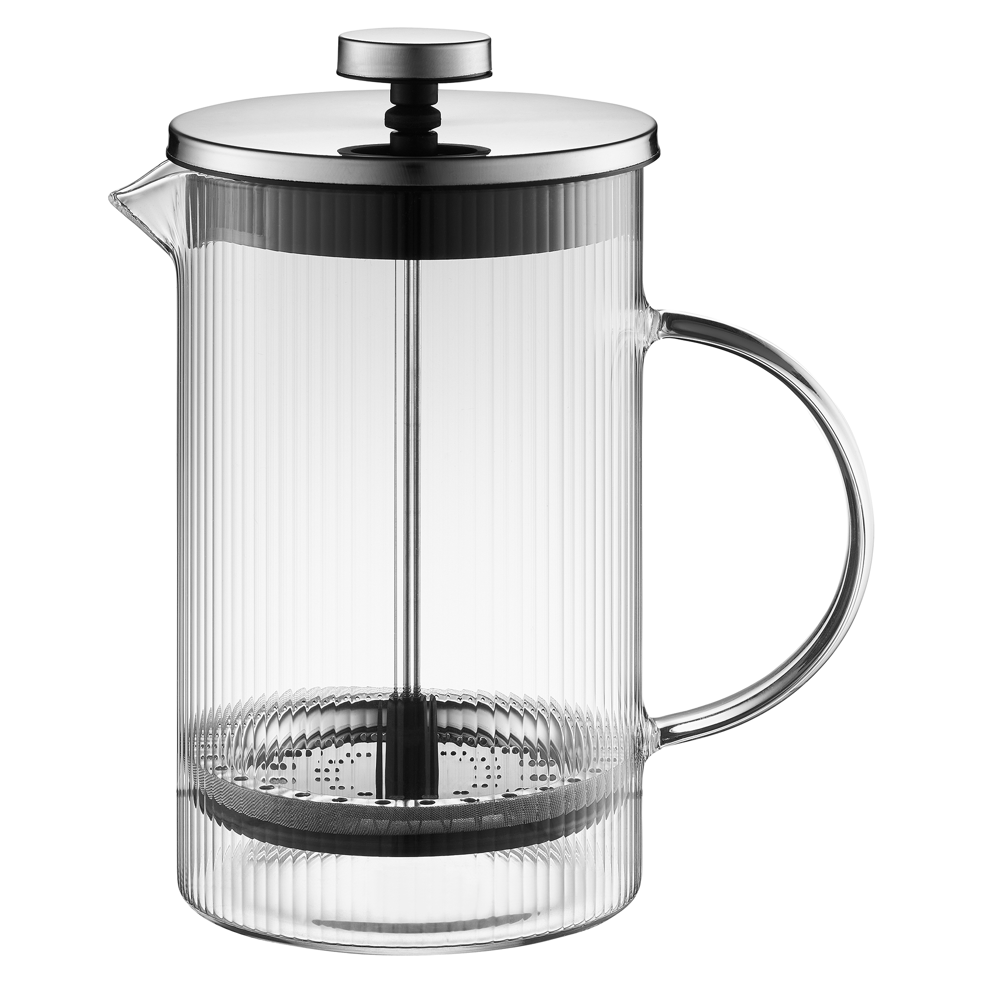 Sklenený French Press na kávu a čaj Curly 800 ml AMBITION
