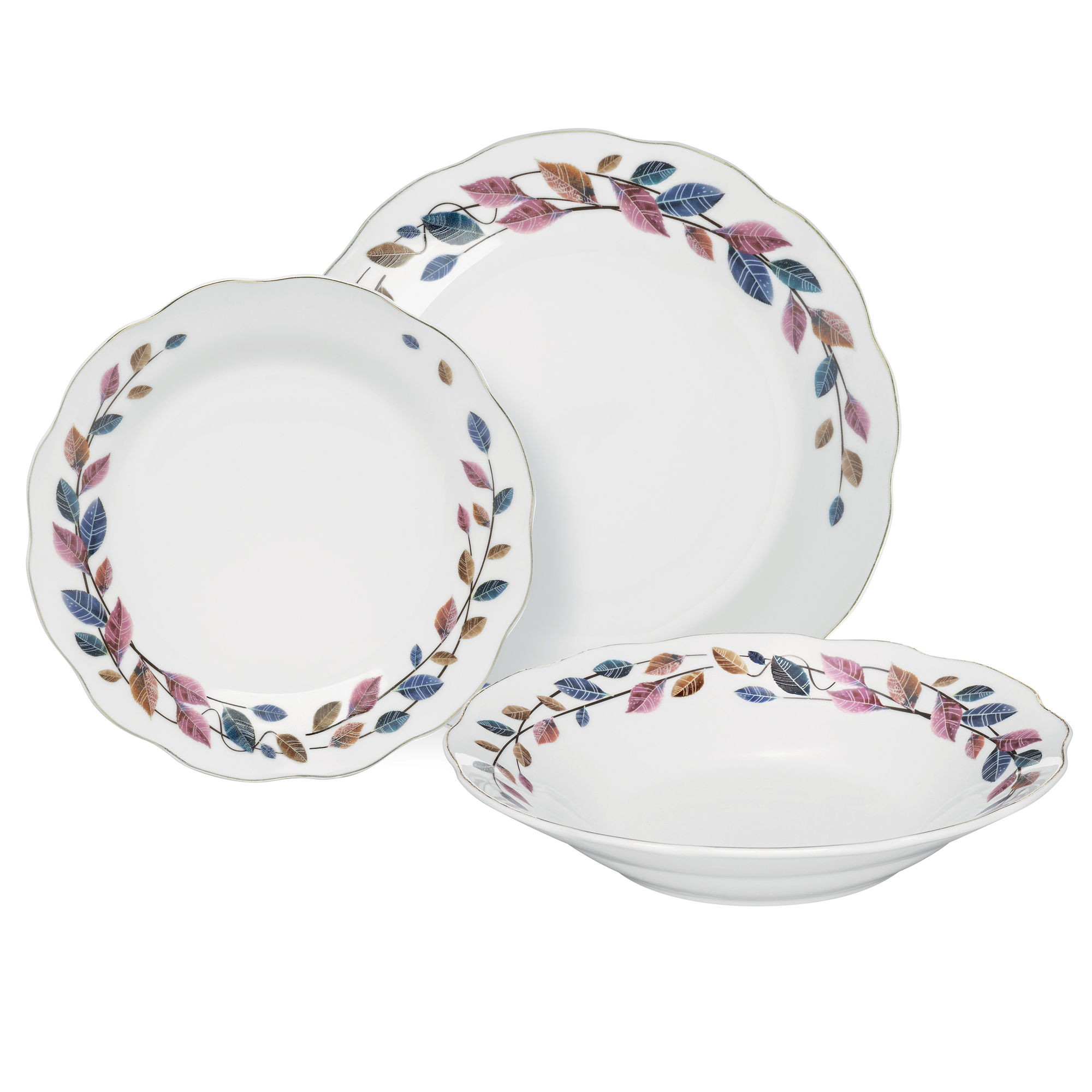 Porcelain dinner set for 6 people Vergo 18-piece DOMOTTI  