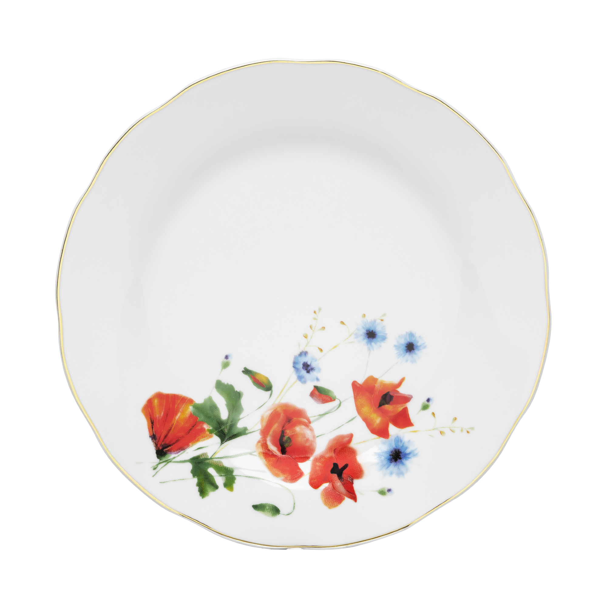 Dezertní porcelánový talíř Poppies 18 cm DOMOTTI