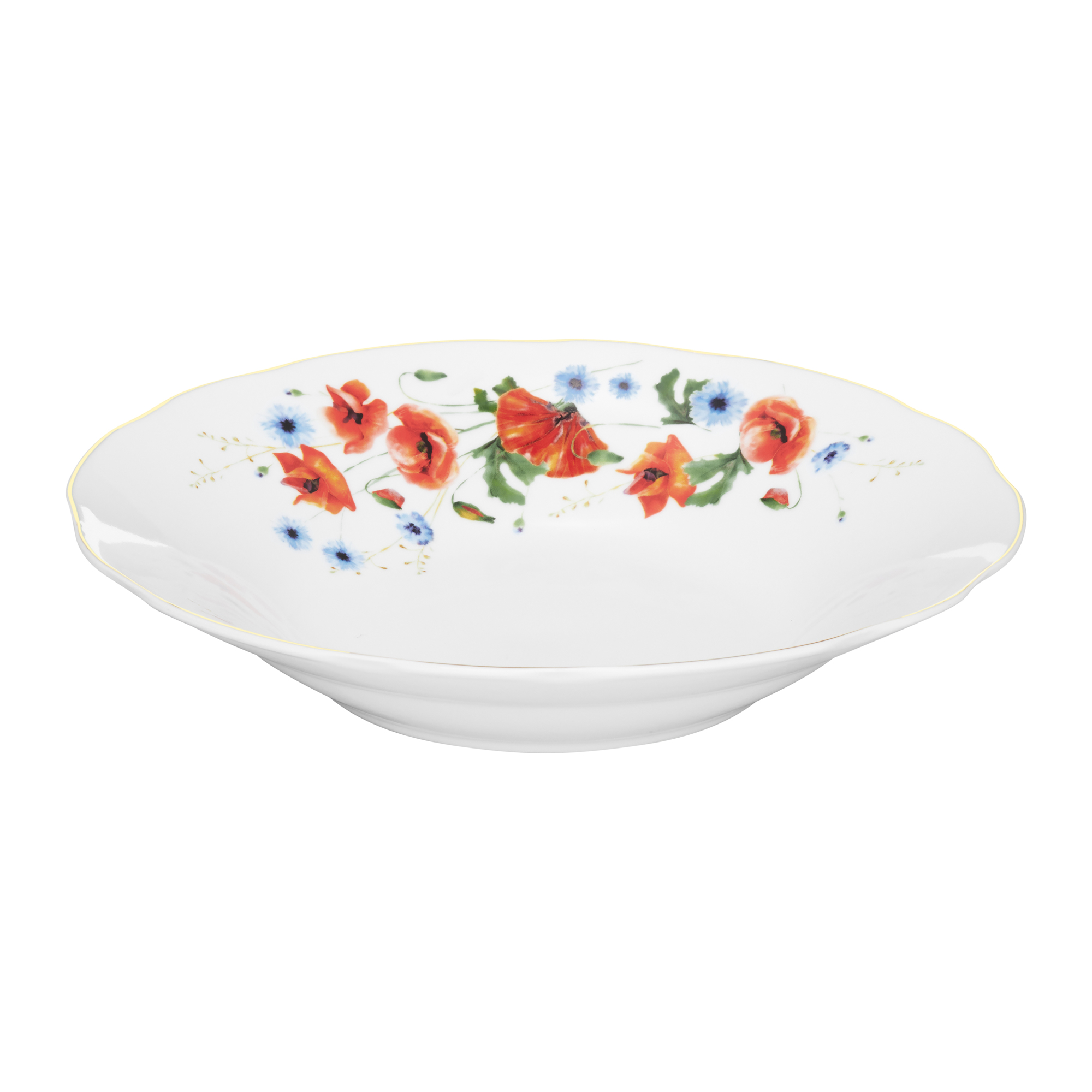 Hluboký porcelánový talíř Poppies 23 cm DOMOTTI