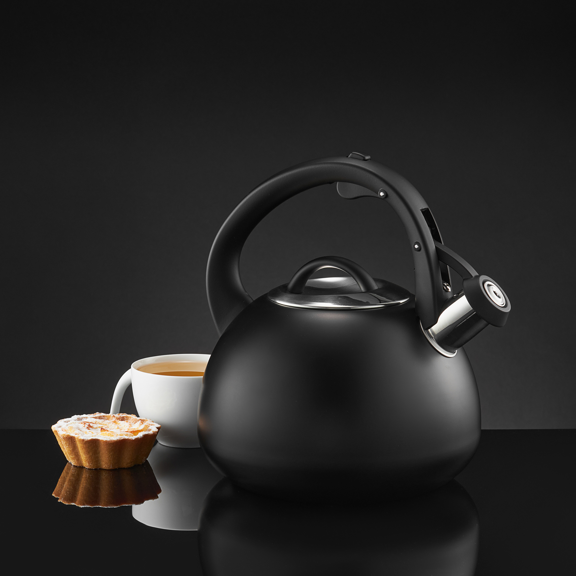 Černý nerezový čajník Hudson 2,6 l (3 l) AMBITION
