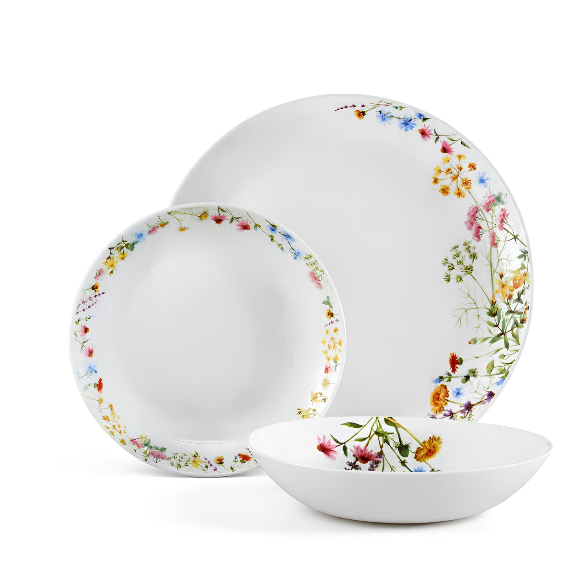 Obedová a kávová súprava pre 6 osôb Bloom 44-dielna AMBITION