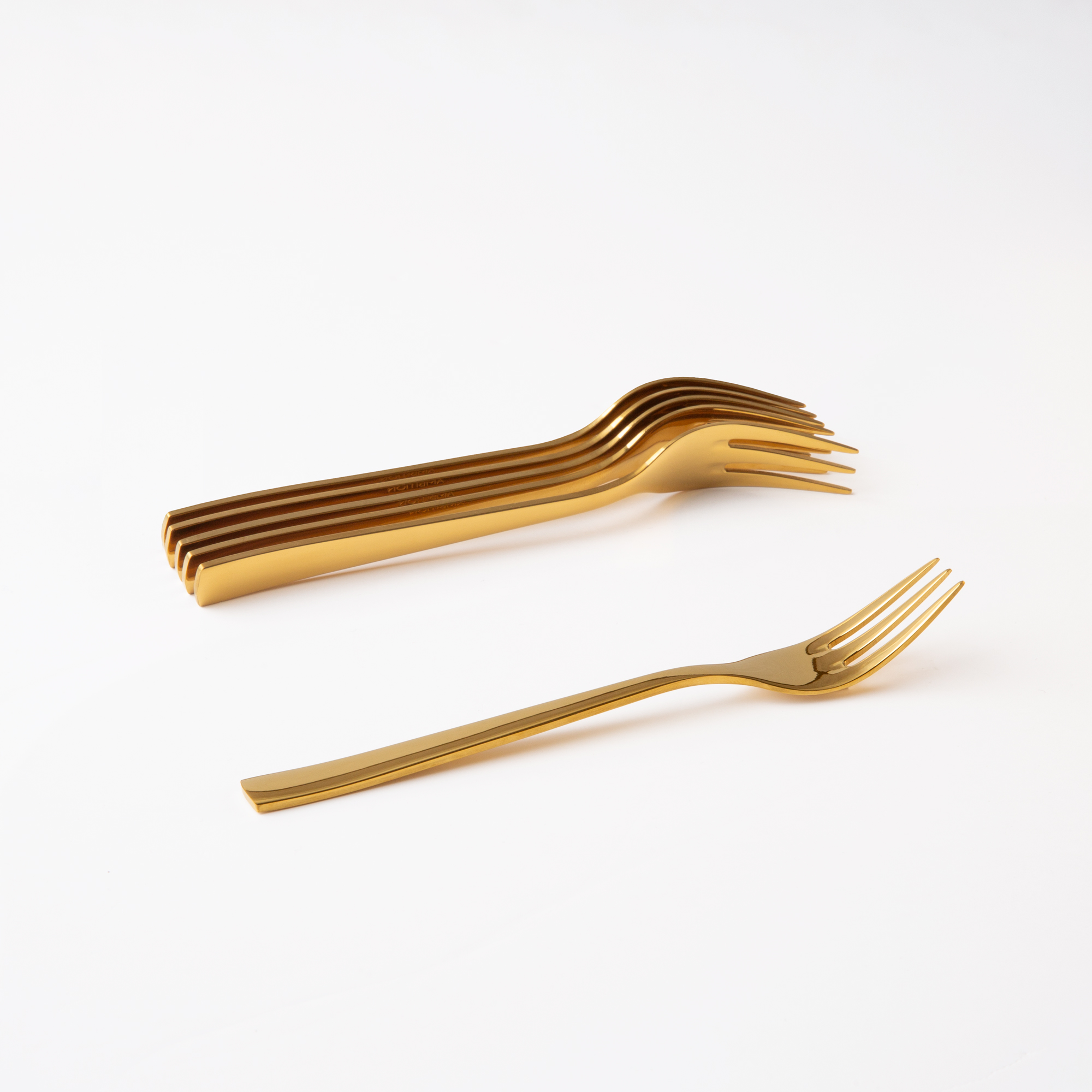 Sada 6 dezertných vidličiek Prato Gold 15,5 cm AMBITION