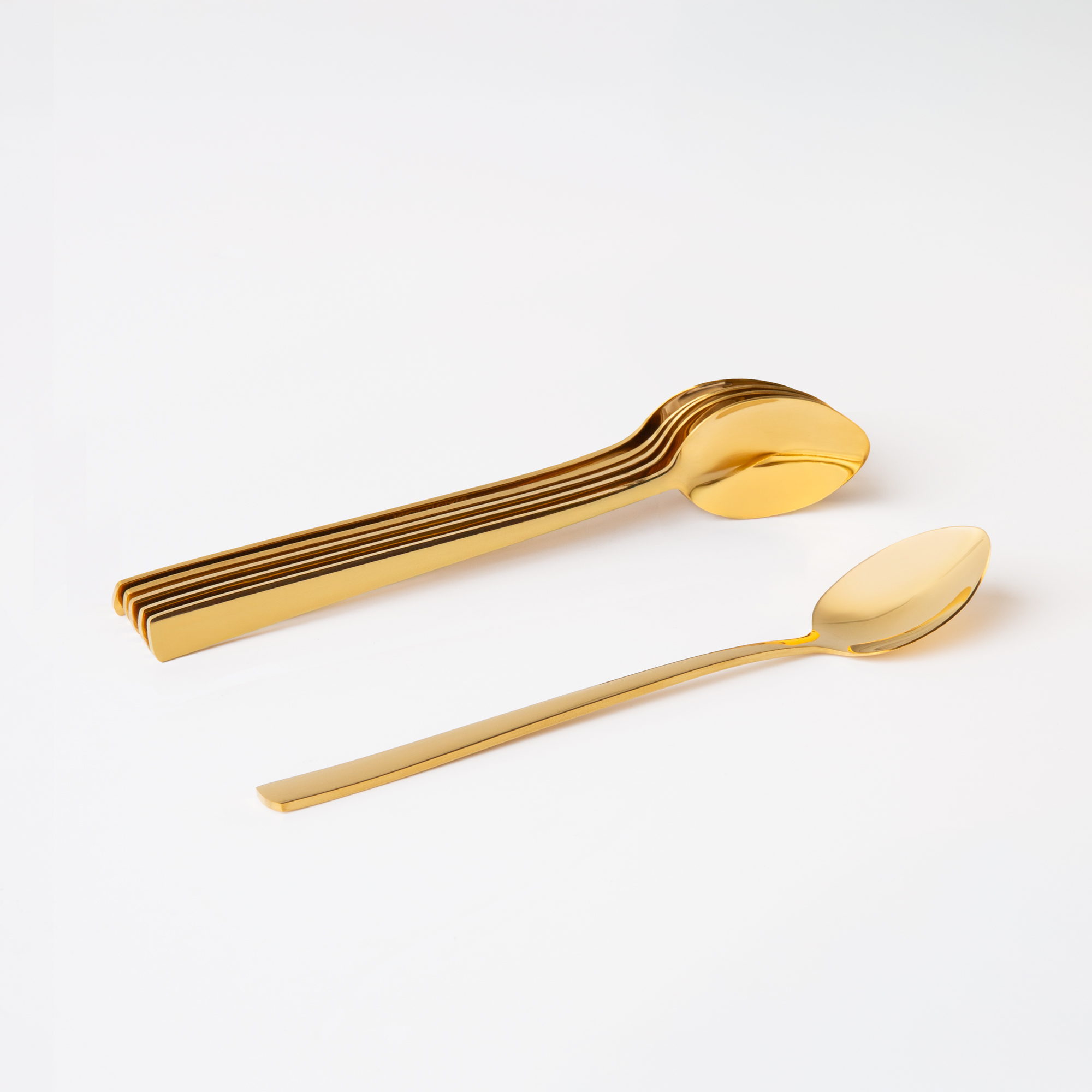 Sada 6 lžiček na Caffe Latte Prato Gold 18,5 cm AMBITION