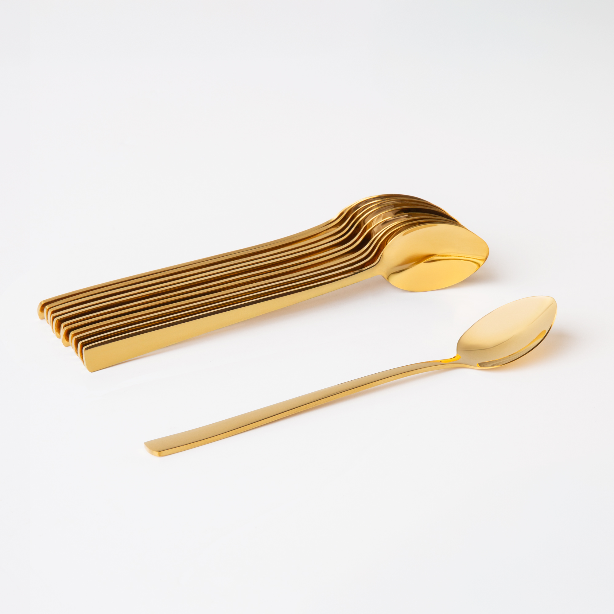Sada 12 lžiček na Caffe Latte Prato Gold 18,5 cm AMBITION