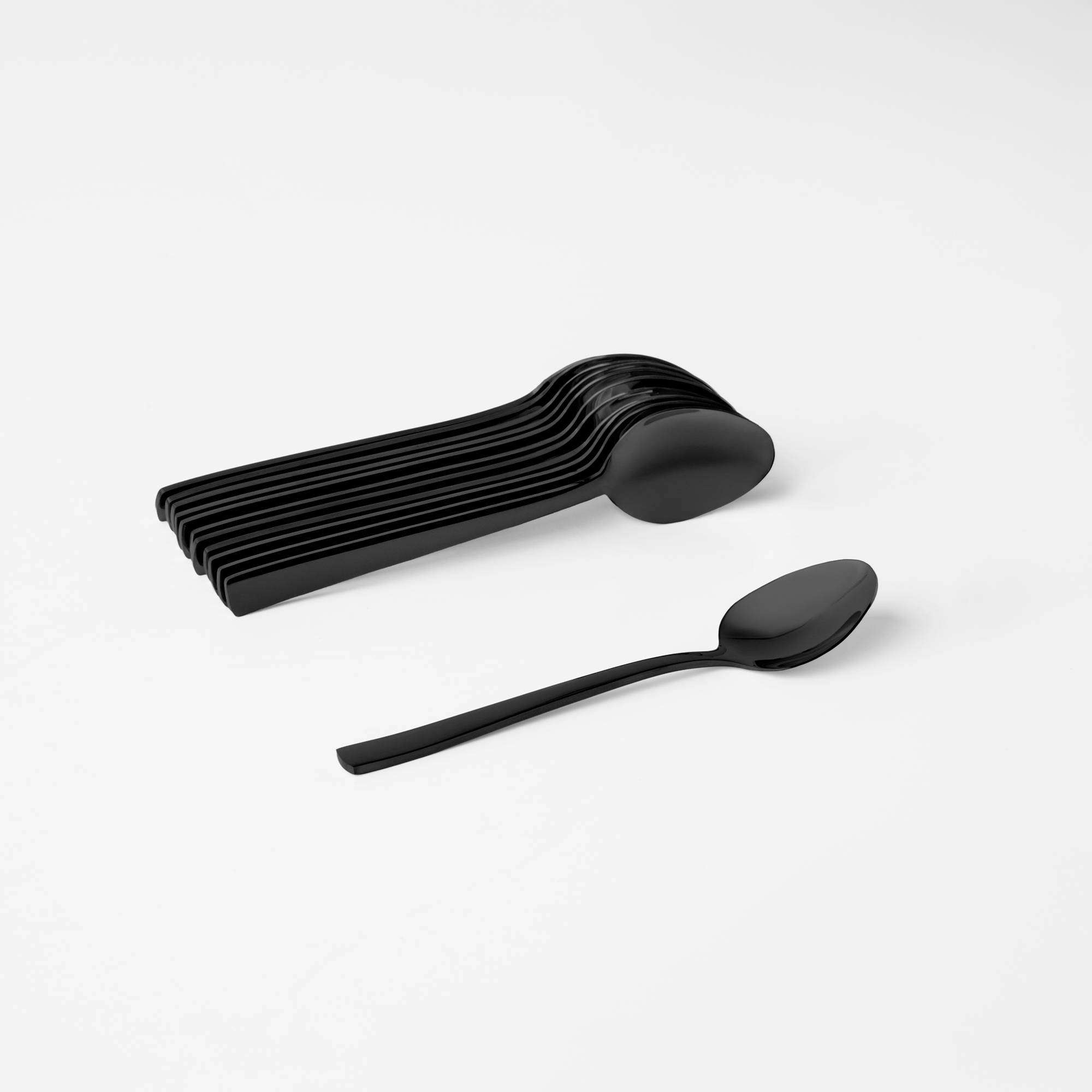 Sada 12 kávových lžiček Prato Black 11,7 cm AMBITION