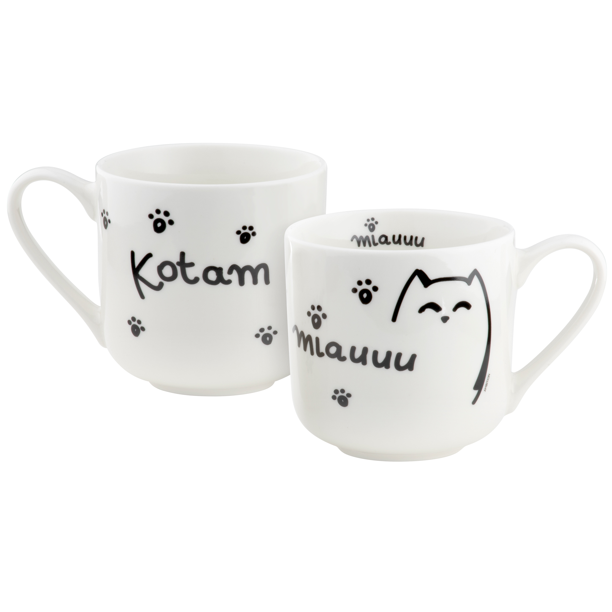 Porcelánový hrnek Love Kočka Kotam Cię 455 ml AMBITION