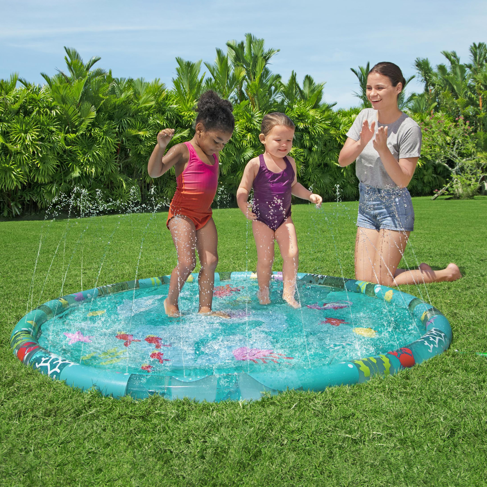 Aufblasbare Wassermatte mit Springbrunnen 165 cm BESTWAY