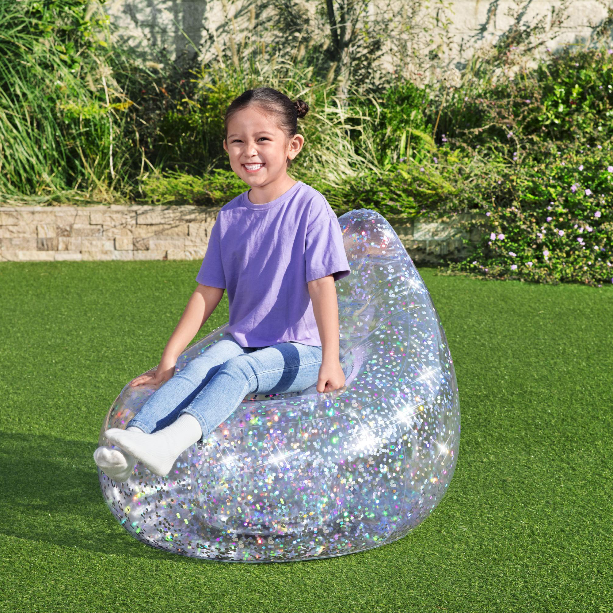 Sitzsack Glitter Dream 72 x 72 x 64 cm BESTWAY