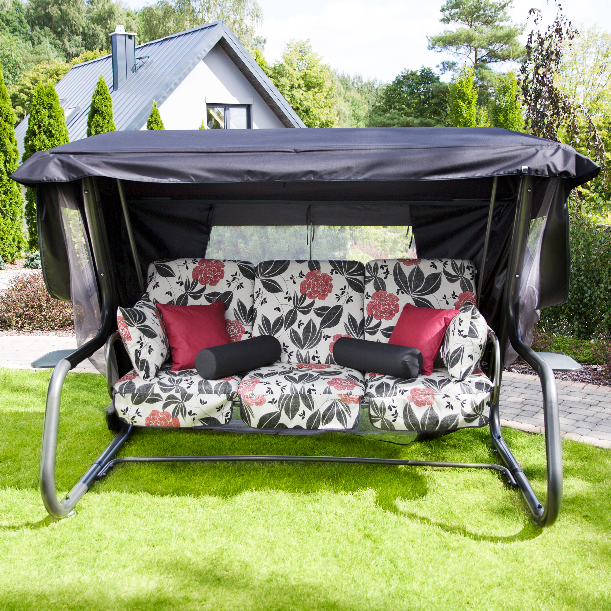 Hollywoodschaukel mit Moskitonetz Venezia Lux 4-Sitzer A034-07LB PATIO