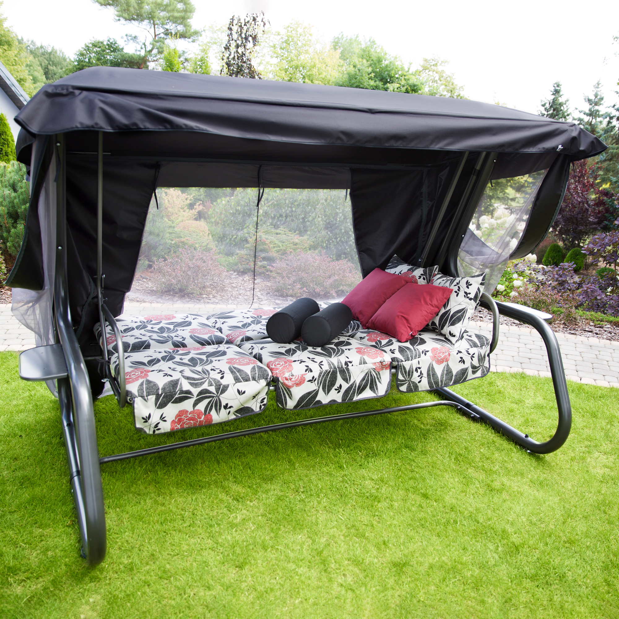 Hollywoodschaukel mit Moskitonetz Venezia Lux 4-Sitzer A034-07LB PATIO