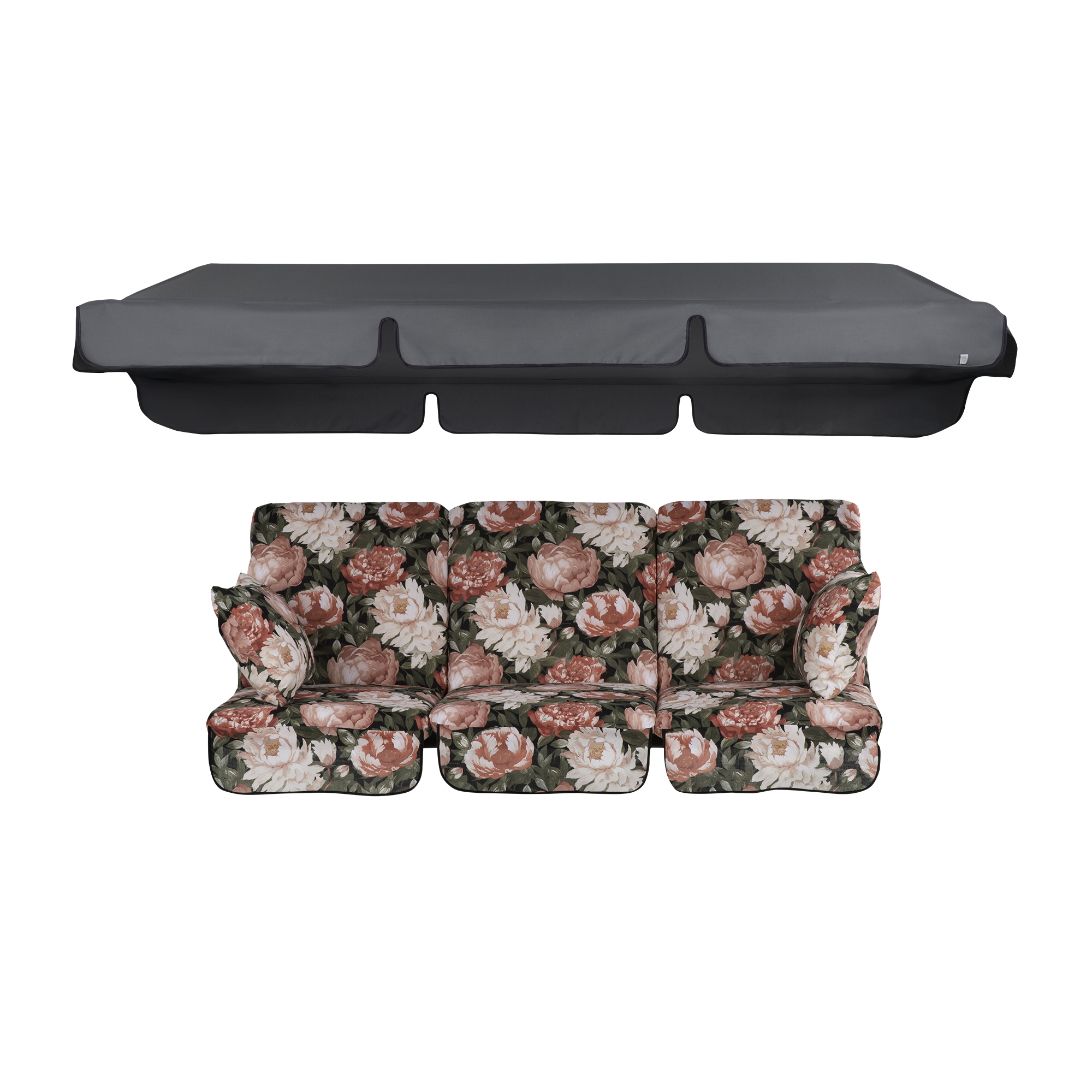 Zahradní houpačka Rimini Black Edition s bočními stolky A101-23PB PATIO
