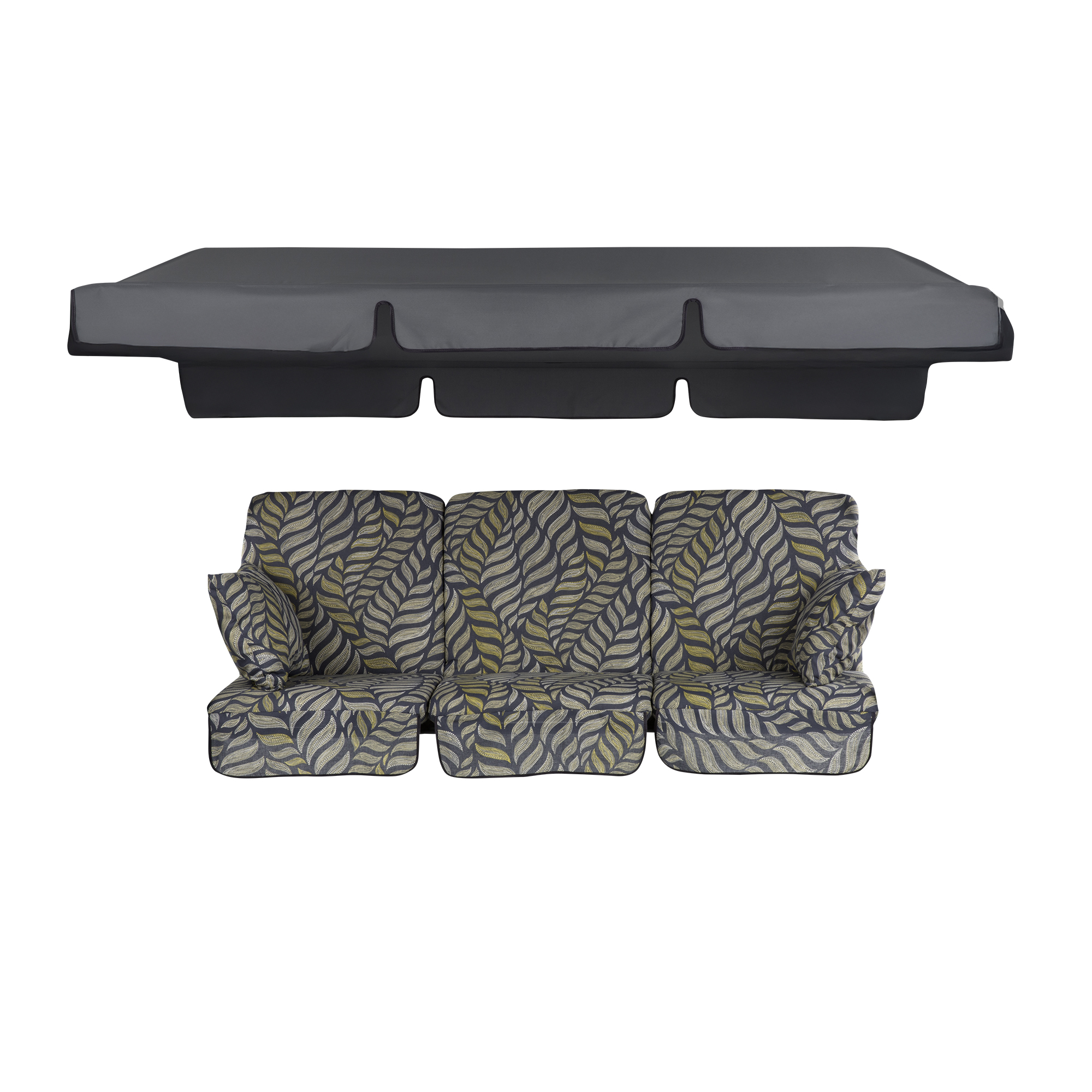 Záhradná hojdačka Rimini Black Edition s bočnými stolíkmi G050-06PB PATIO