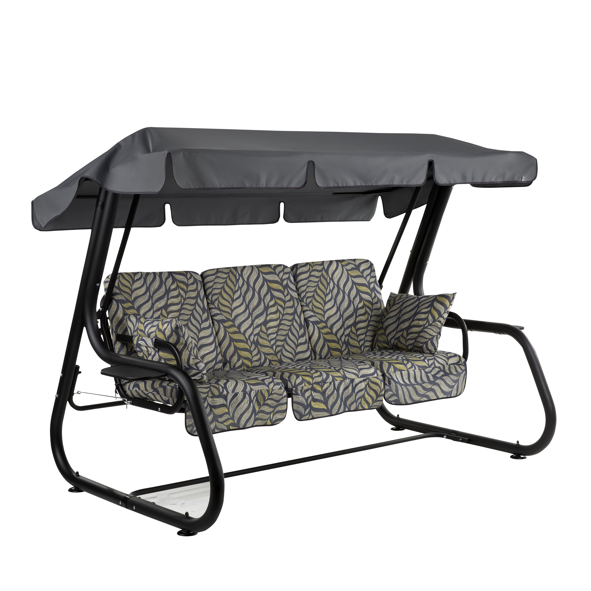 Záhradná hojdačka Rimini Black Edition s bočnými stolíkmi G050-06PB PATIO