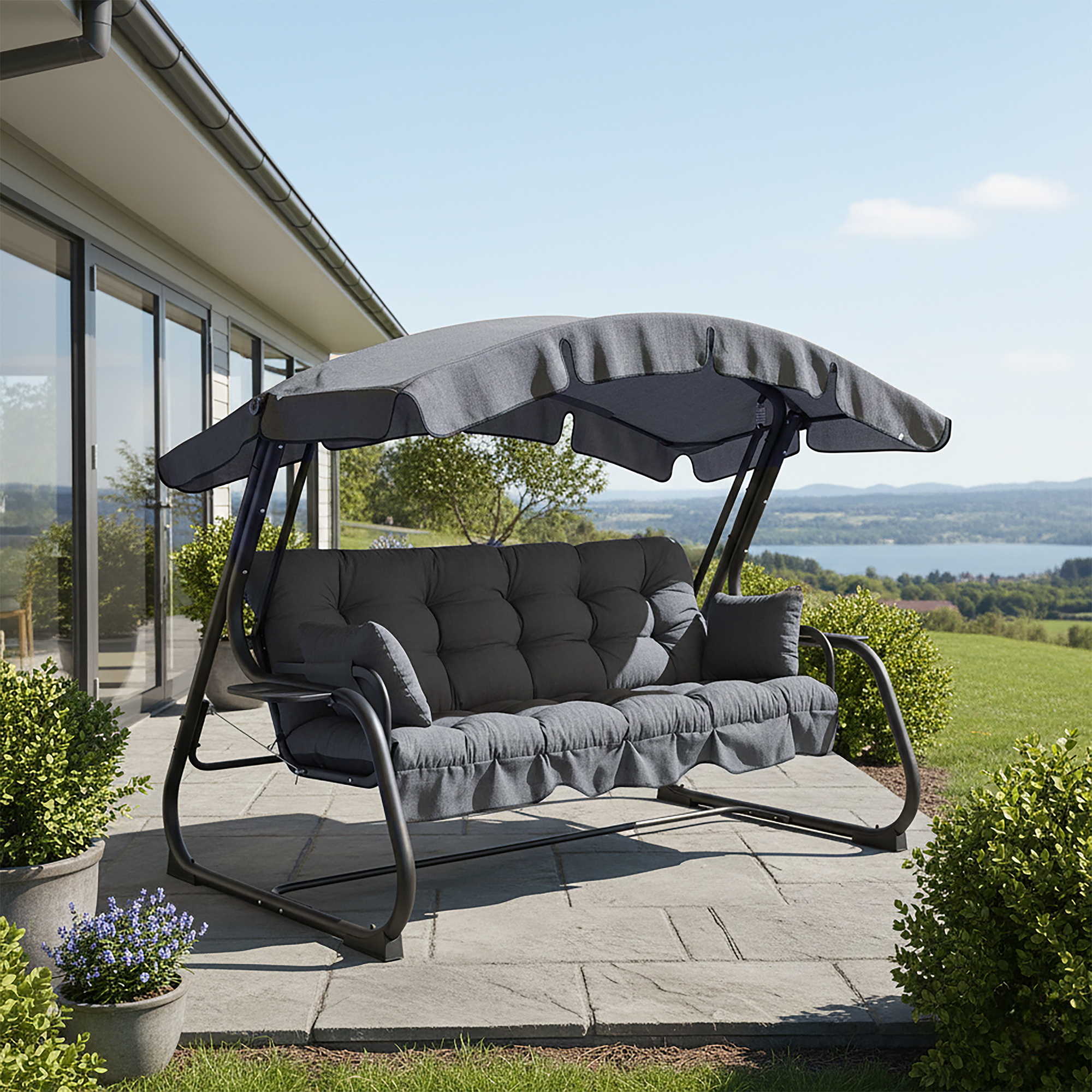 Balancín de jardín Ravenna Black Edition H024-07IB PATIO