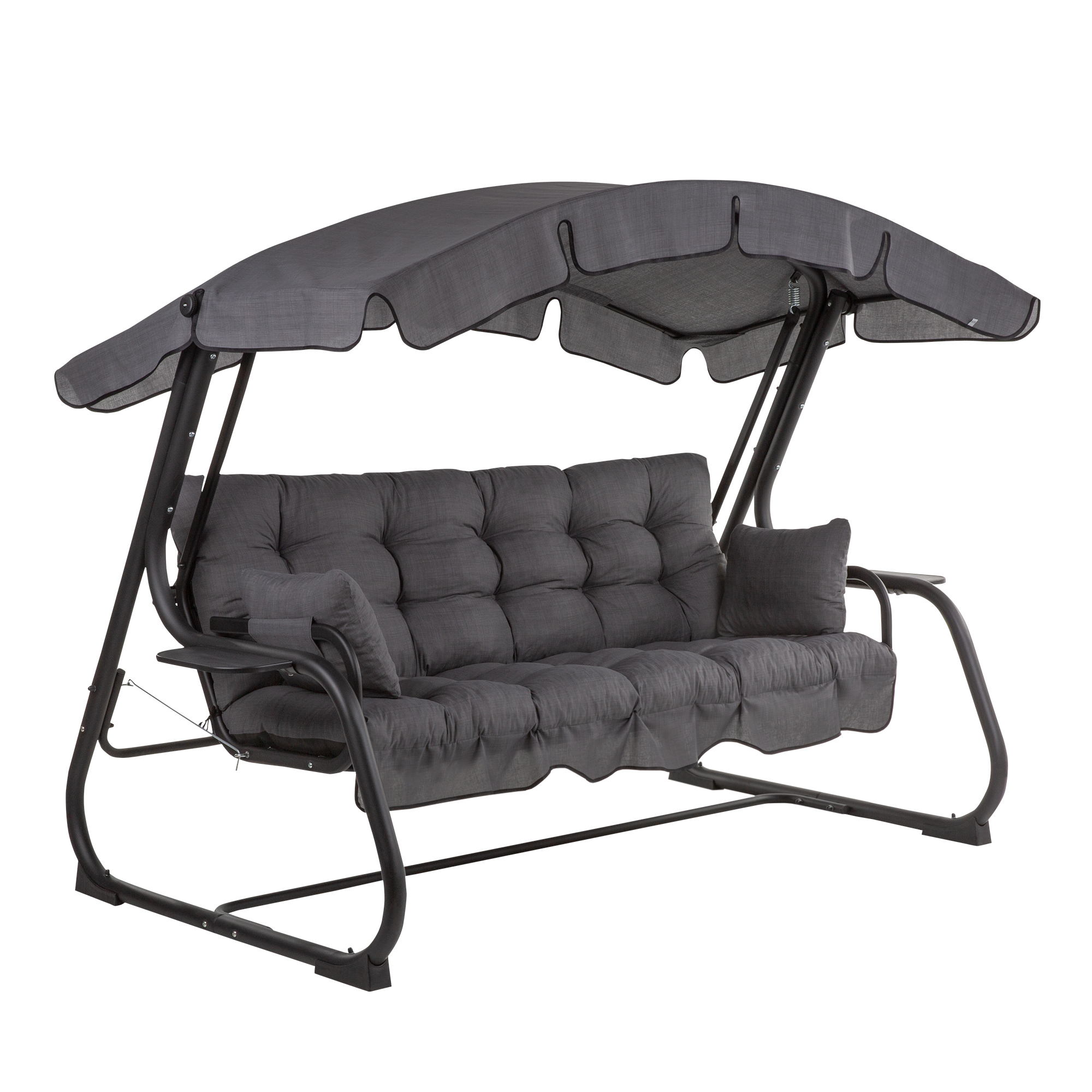 Zahradní houpačka Ravenna Black Editon s bočními stolky H024-07IB PATIO