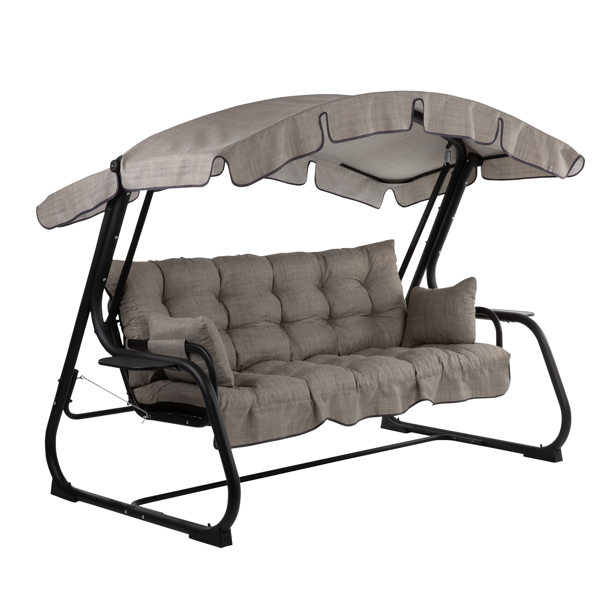 Zahradní houpačka Ravenna Black Editon s bočními stolky H024-04IB PATIO