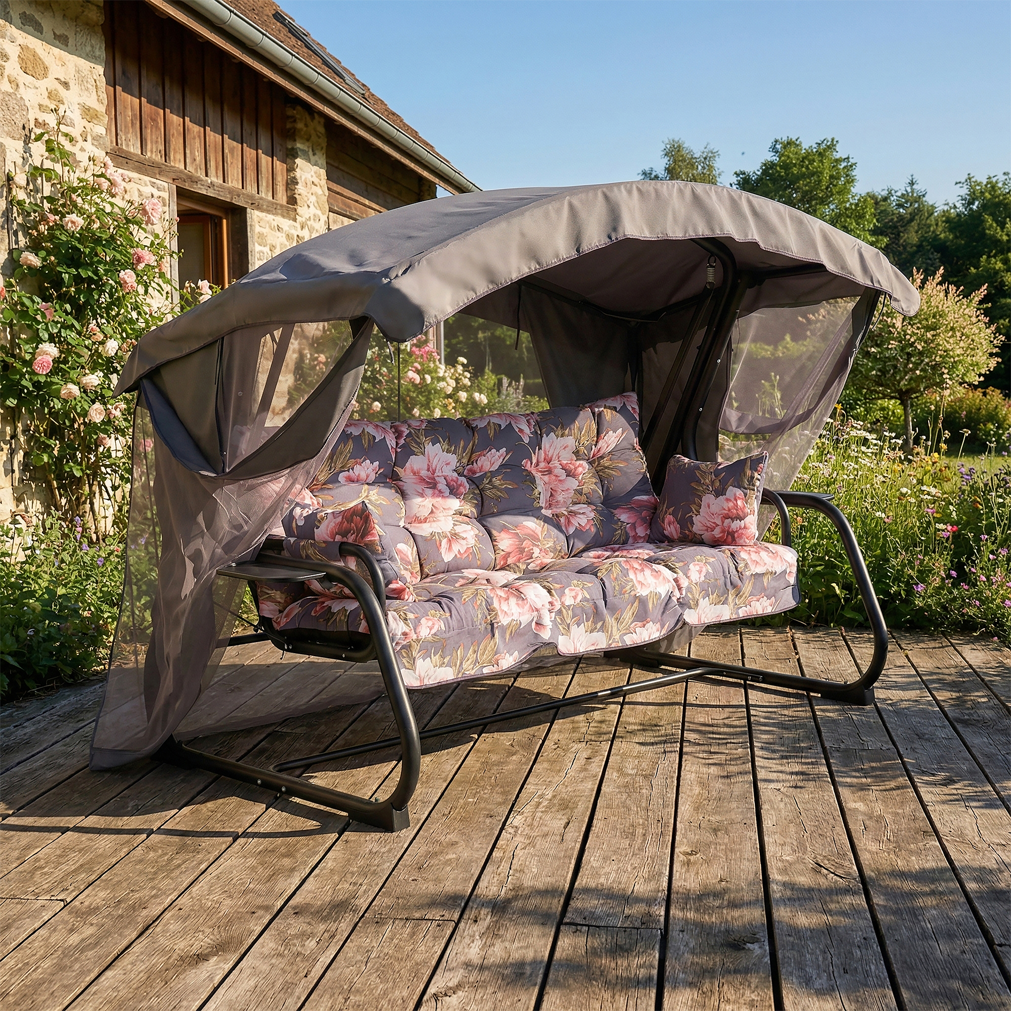 Dondolo da giardino con zanzariera Ravenna Black Edition A098-01PB PATIO