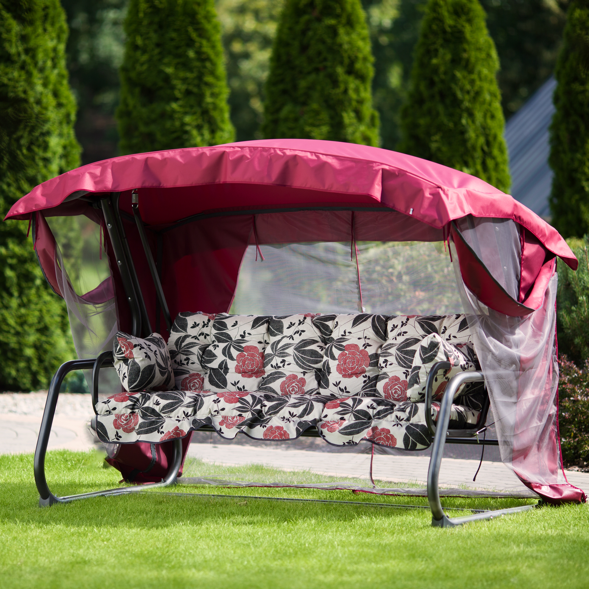 Hollywoodschaukel mit Moskitonetz 4-Sitzer Ravenna Lux A034-07LB PATIO