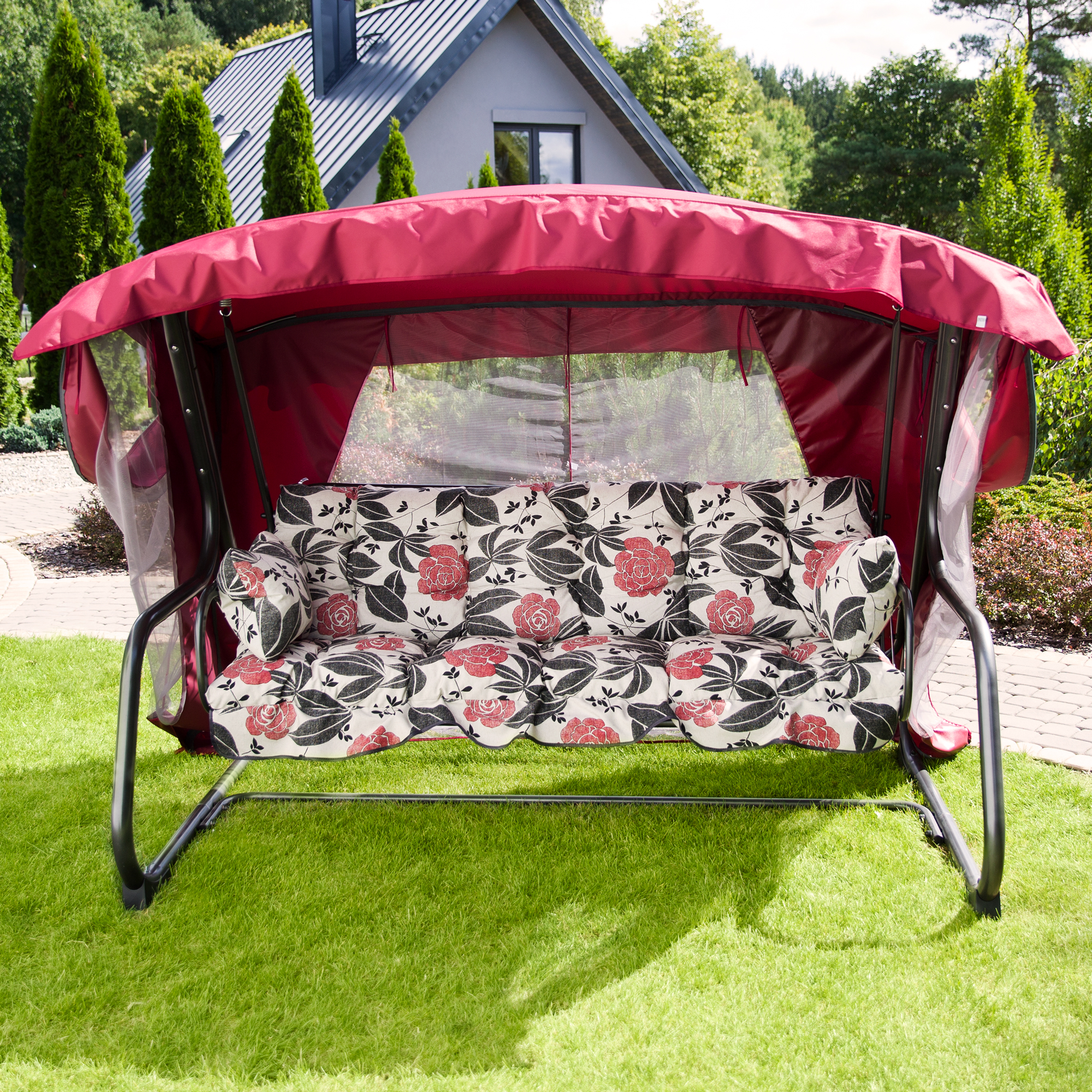 Hollywoodschaukel mit Moskitonetz 4-Sitzer Ravenna Lux A034-07LB PATIO