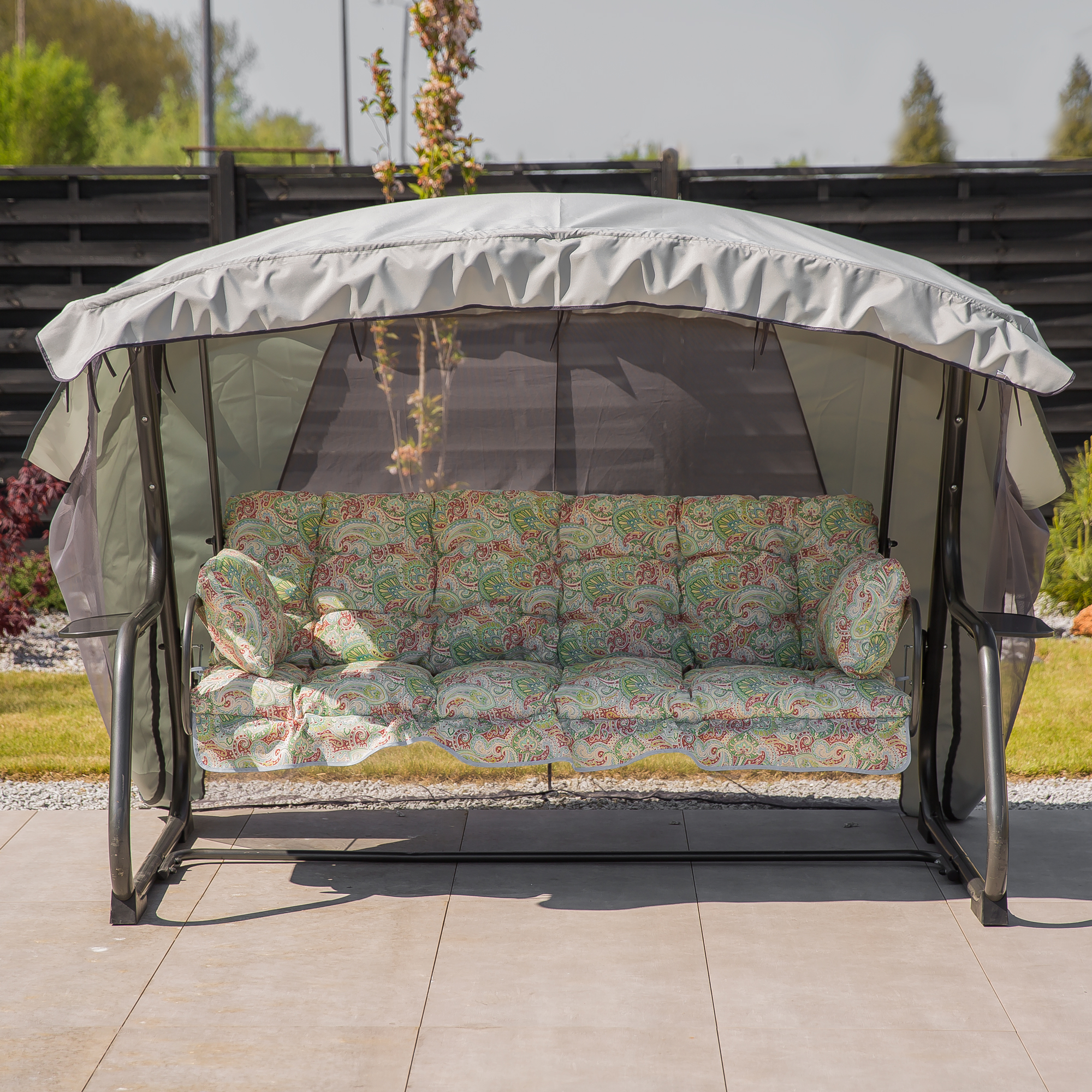 Hollywoodschaukel mit Moskitonetz 4-Sitzer Ravenna Lux G038-12LB PATIO
