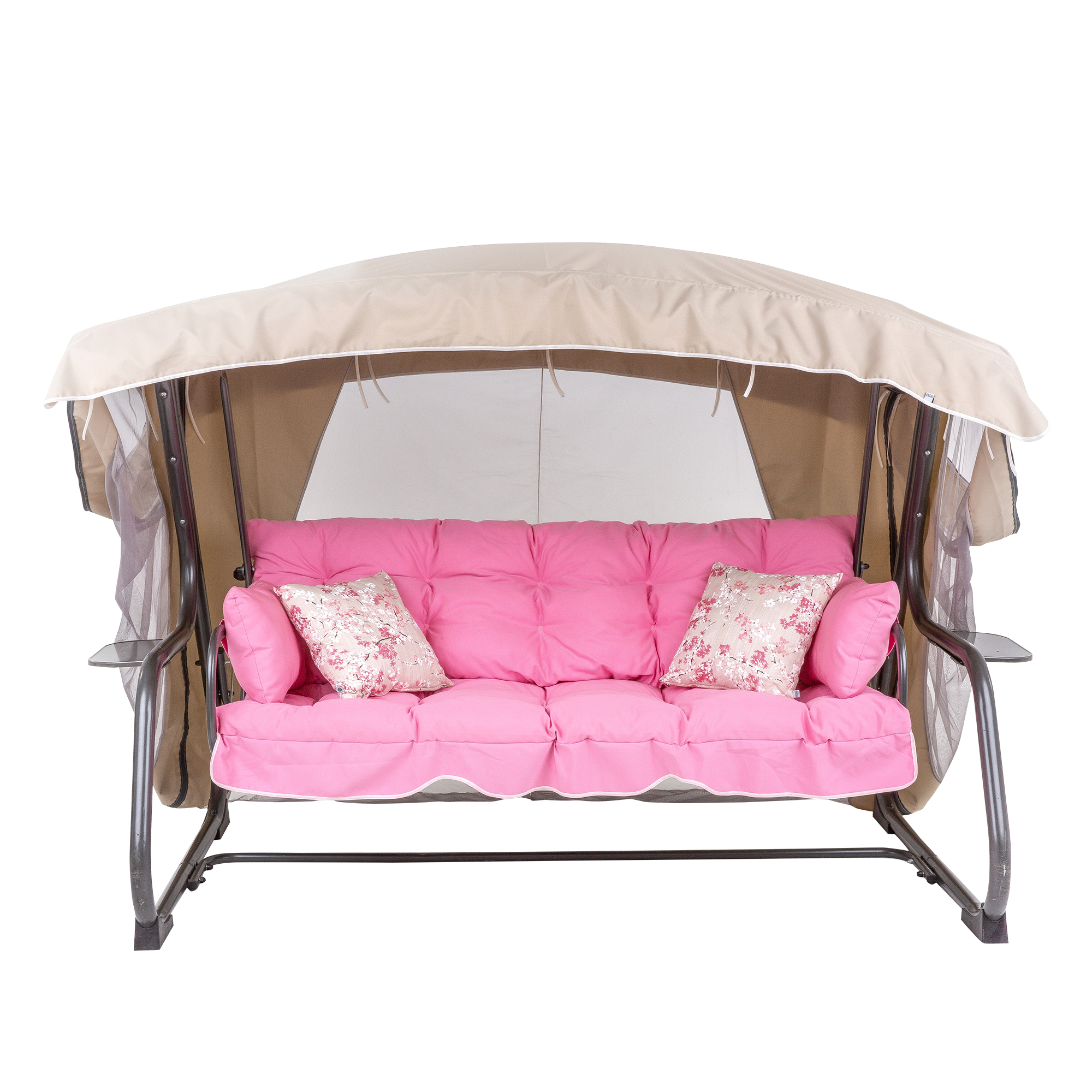 Zahradní houpačka Ravenna Lux s moskytiérou a s bočními stolky D042-23DW PATIO + DÁREK