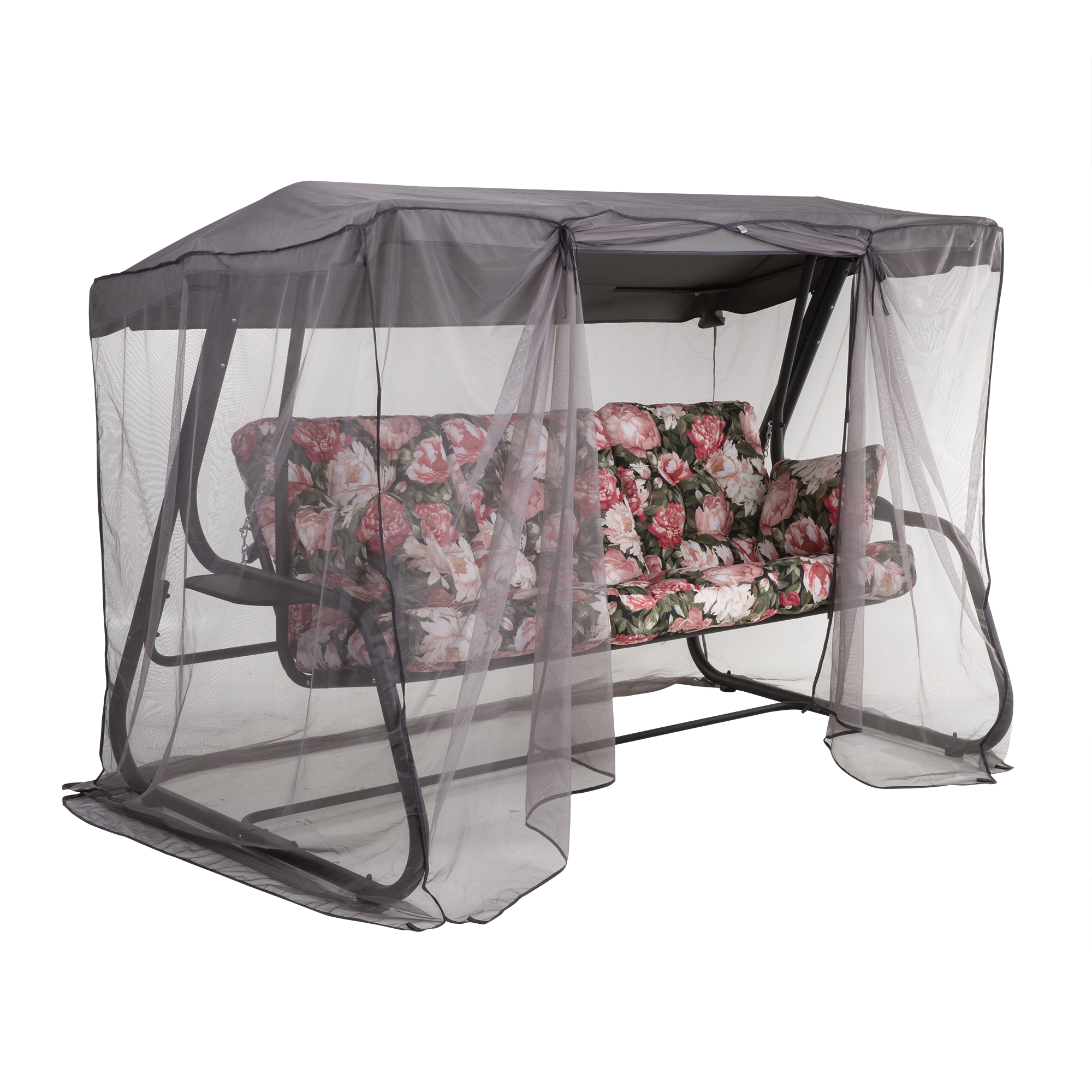 Zahradní houpačka s moskytiérou a s bočními stolky Celebes Plus Black Edition A101-02PB PATIO