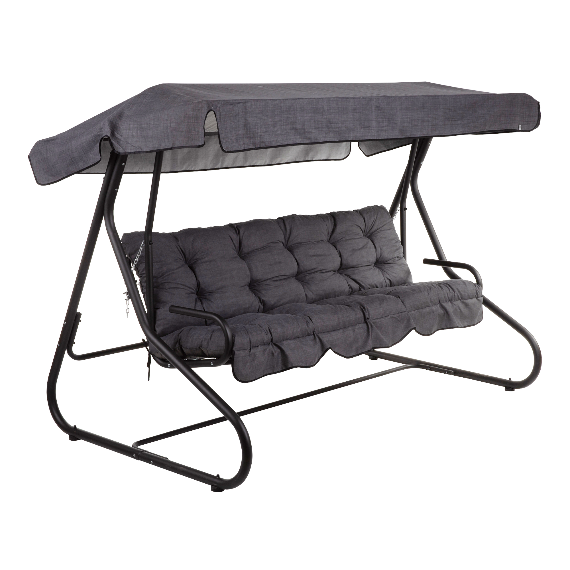 Hollywoodschaukel mit Dach  Milano Black Edition H024-07IB PATIO