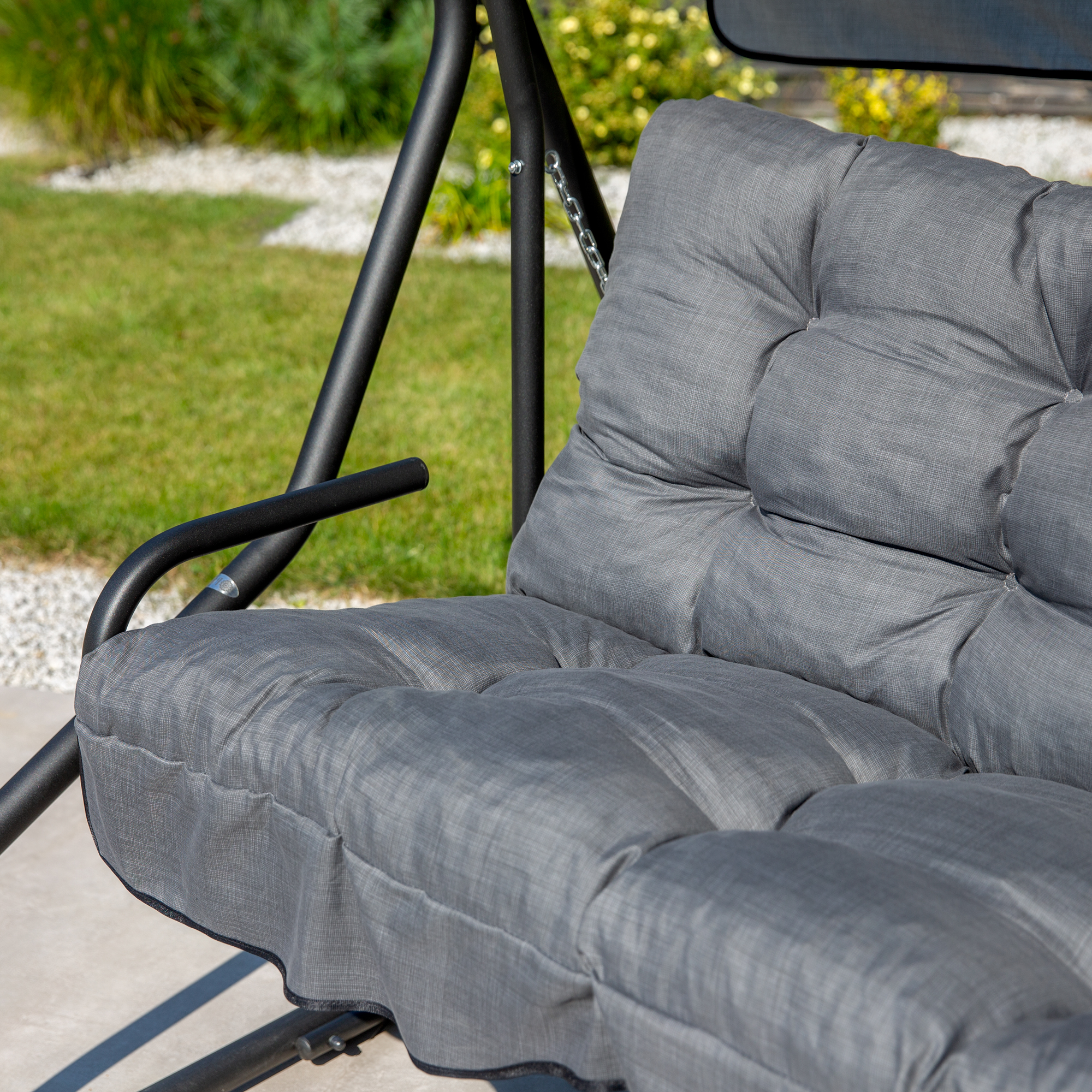 Hollywoodschaukel mit Dach  Milano Black Edition H024-07IB PATIO