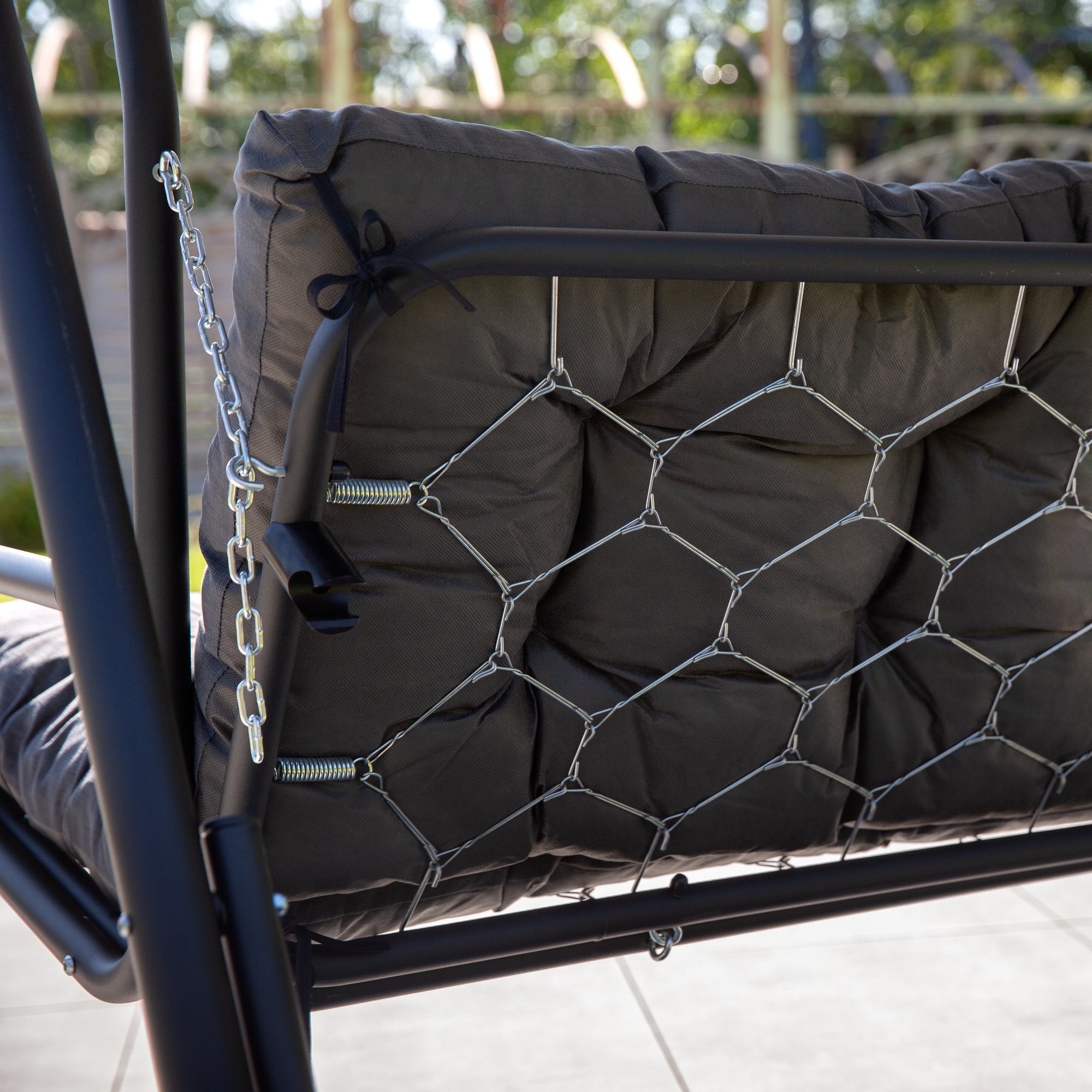 Hollywoodschaukel mit Dach  Milano Black Edition H024-07IB PATIO