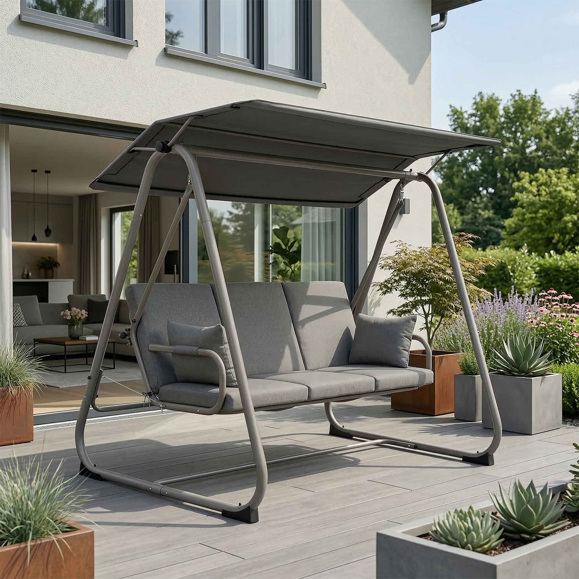 Hollywoodschaukel mit Sonnendach und Tisch Tivoli D060-06EW PATIO