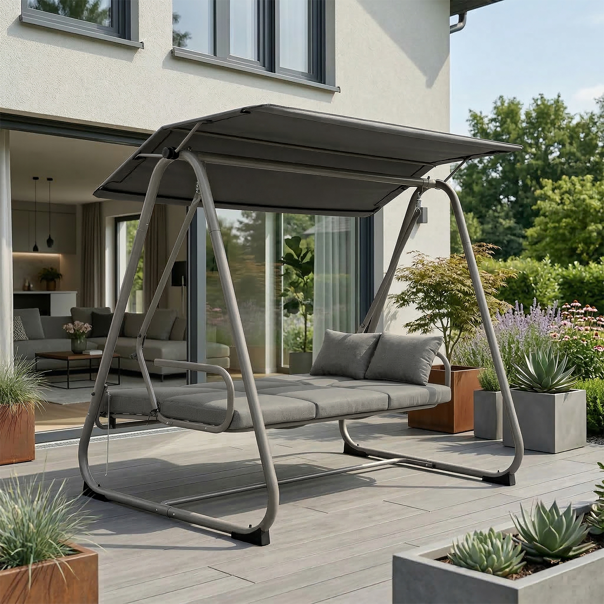 Hollywoodschaukel mit Sonnendach und Tisch Tivoli D060-06EW PATIO