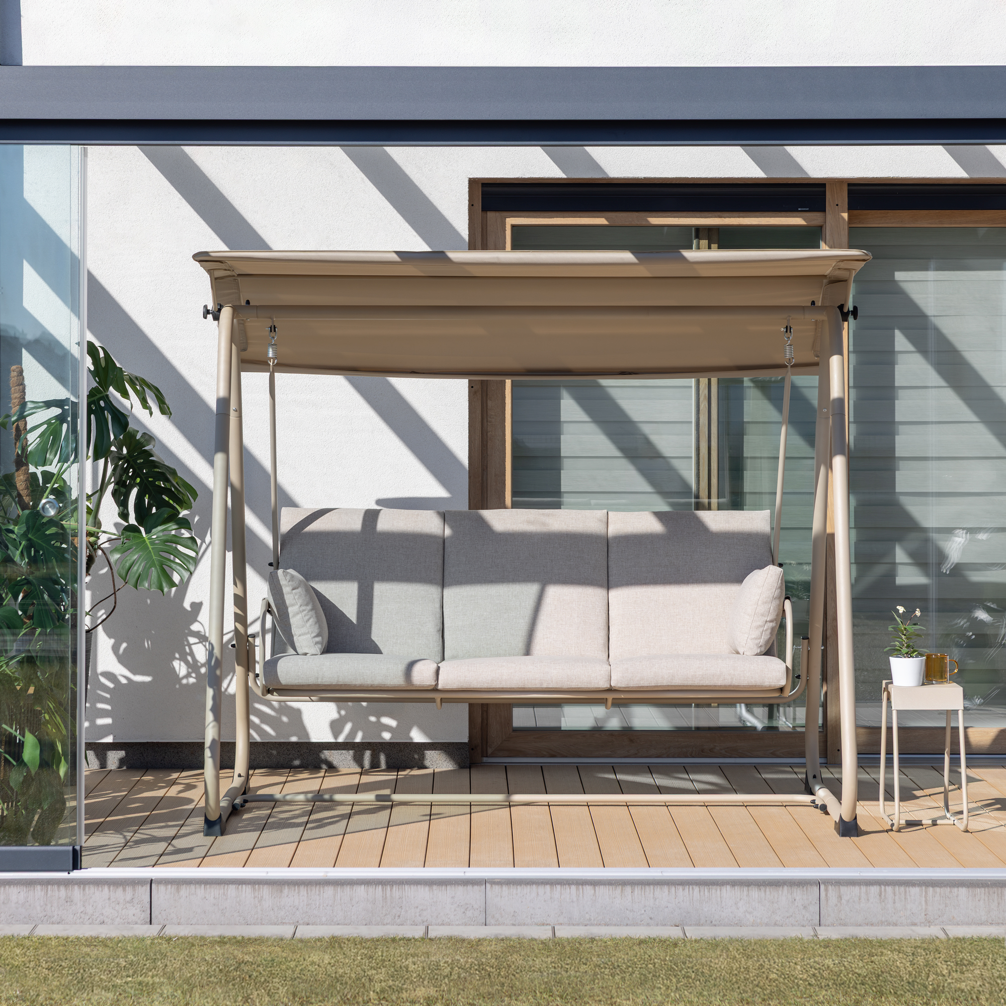 Hollywoodschaukel mit Sonnendach und Tisch Tivoli D048-05FB PATIO