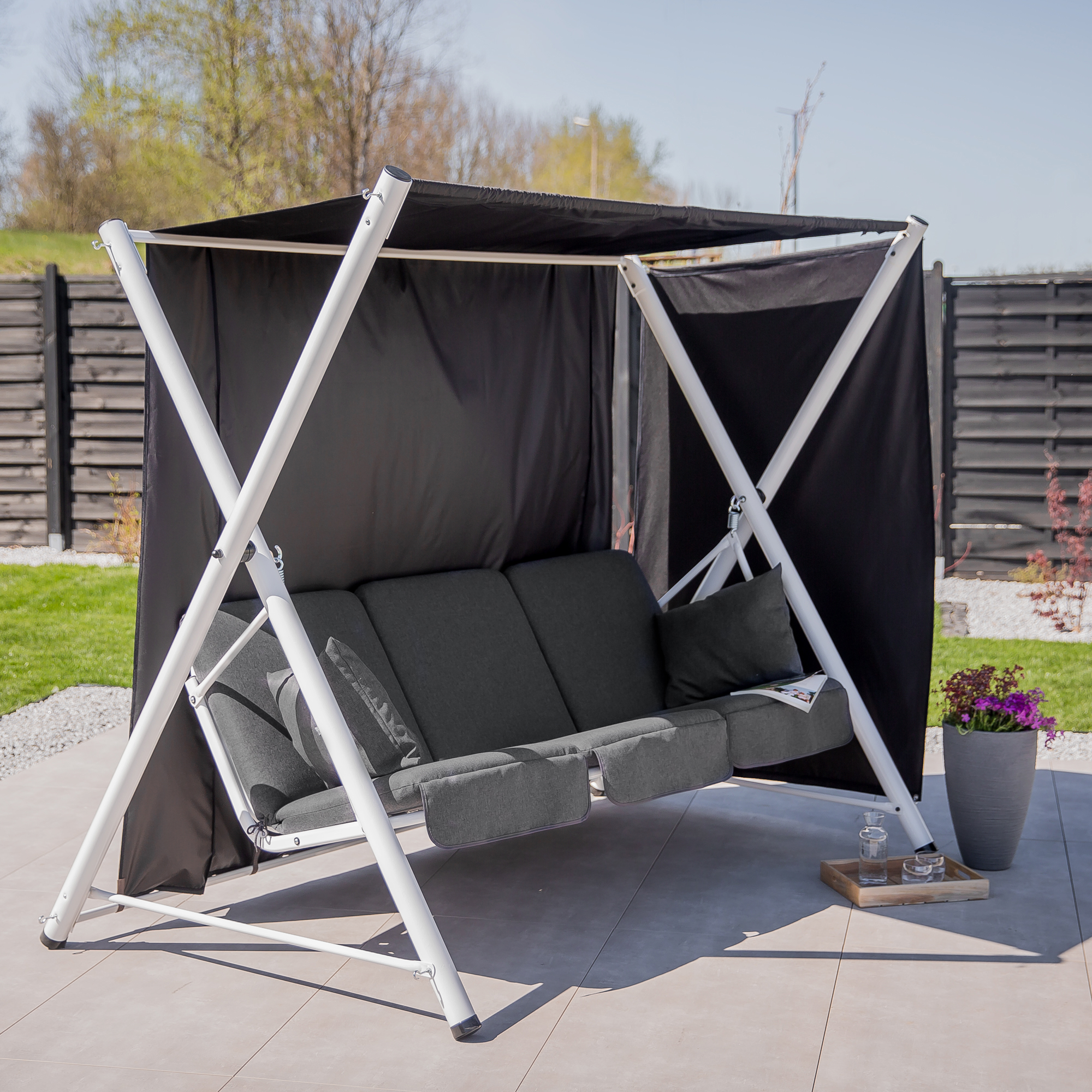 Hollywoodschaukel mit Dach Calabria D053-16EB PATIO