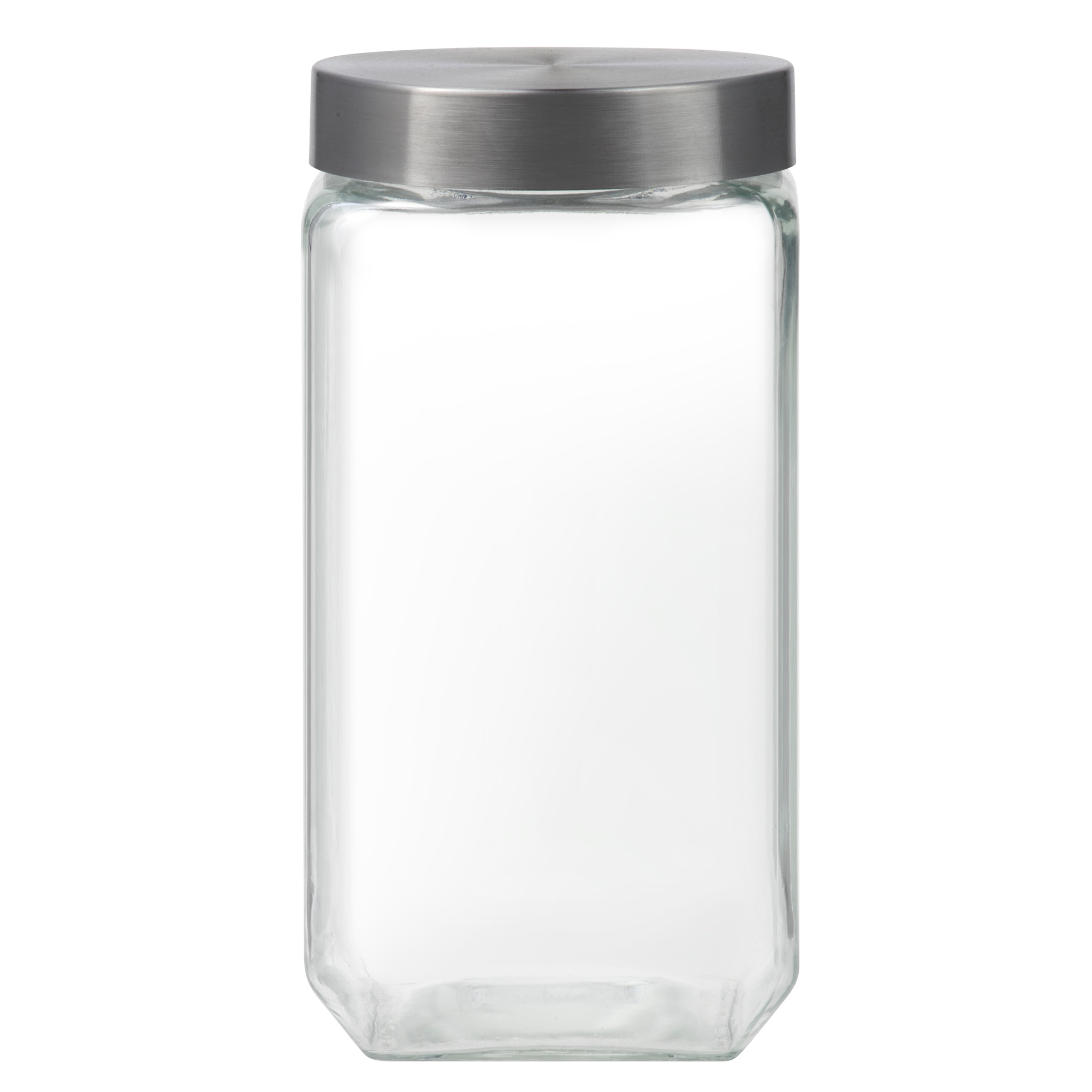 Vorratsglas quadratisch Milos 2,2 l Silber DOMOTTI